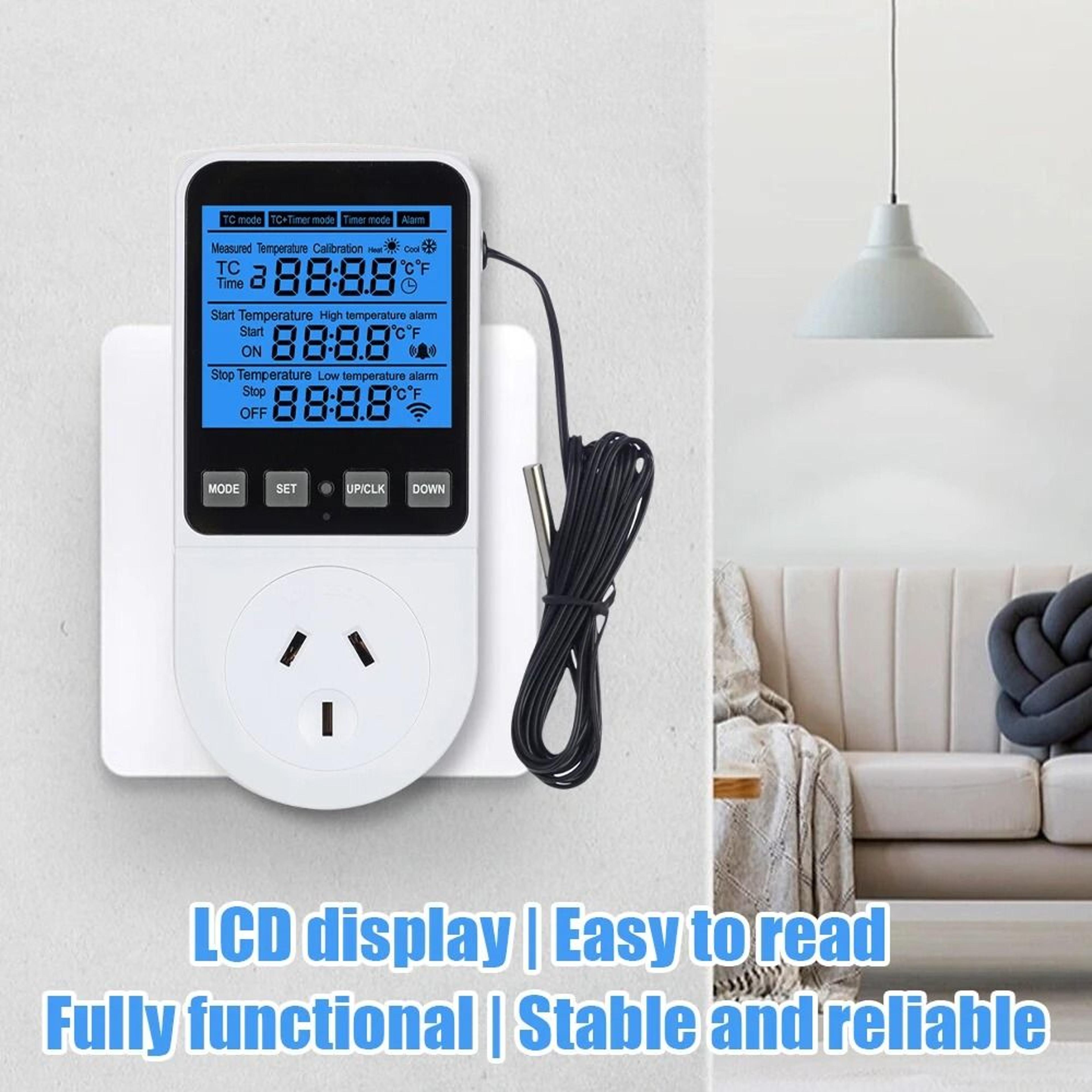 TempGuard 120230V Thermostat Socket And Digital Temperature Controller 14