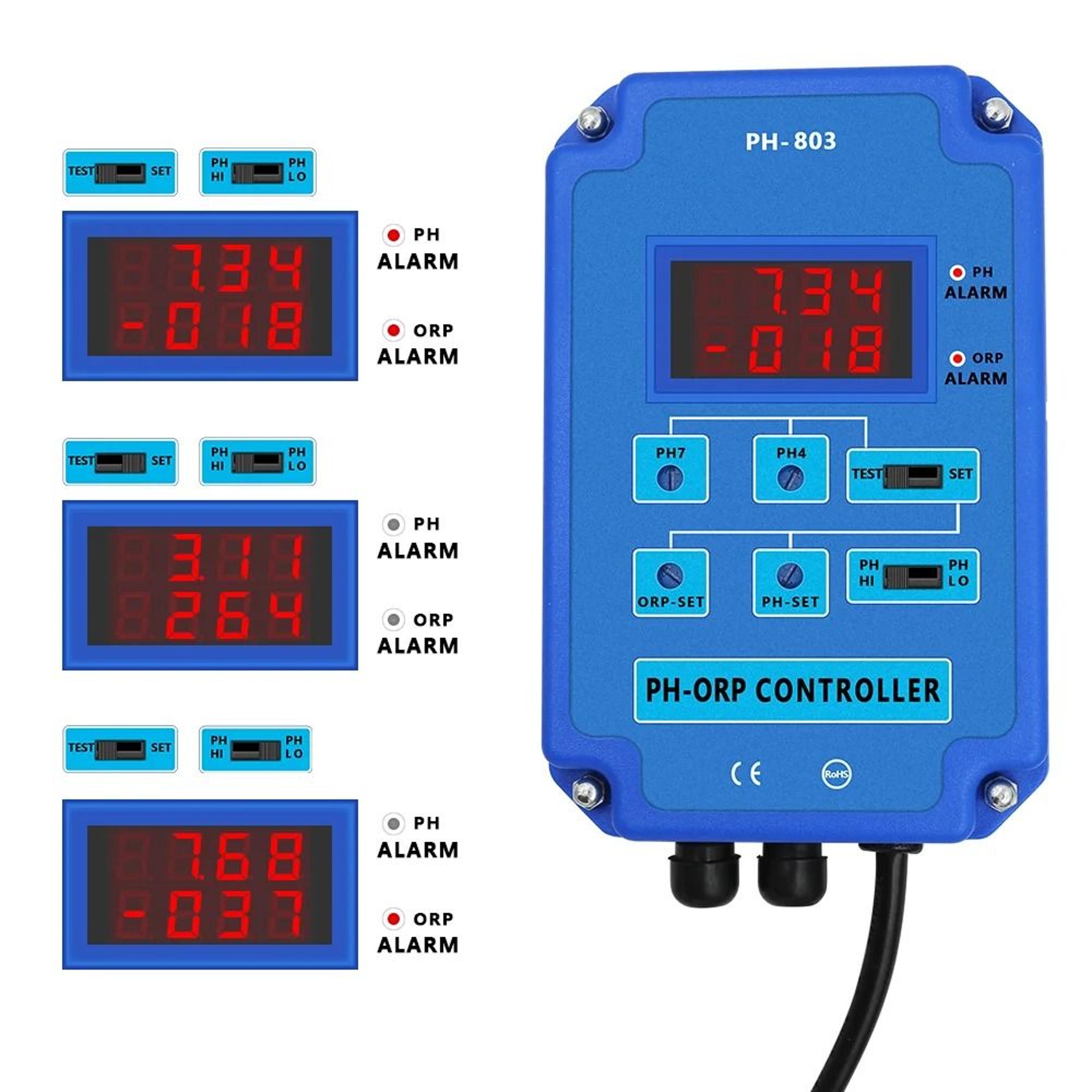 AquaBalance 2in1 PH ORP Controller With Relay And BNC Probes 5
