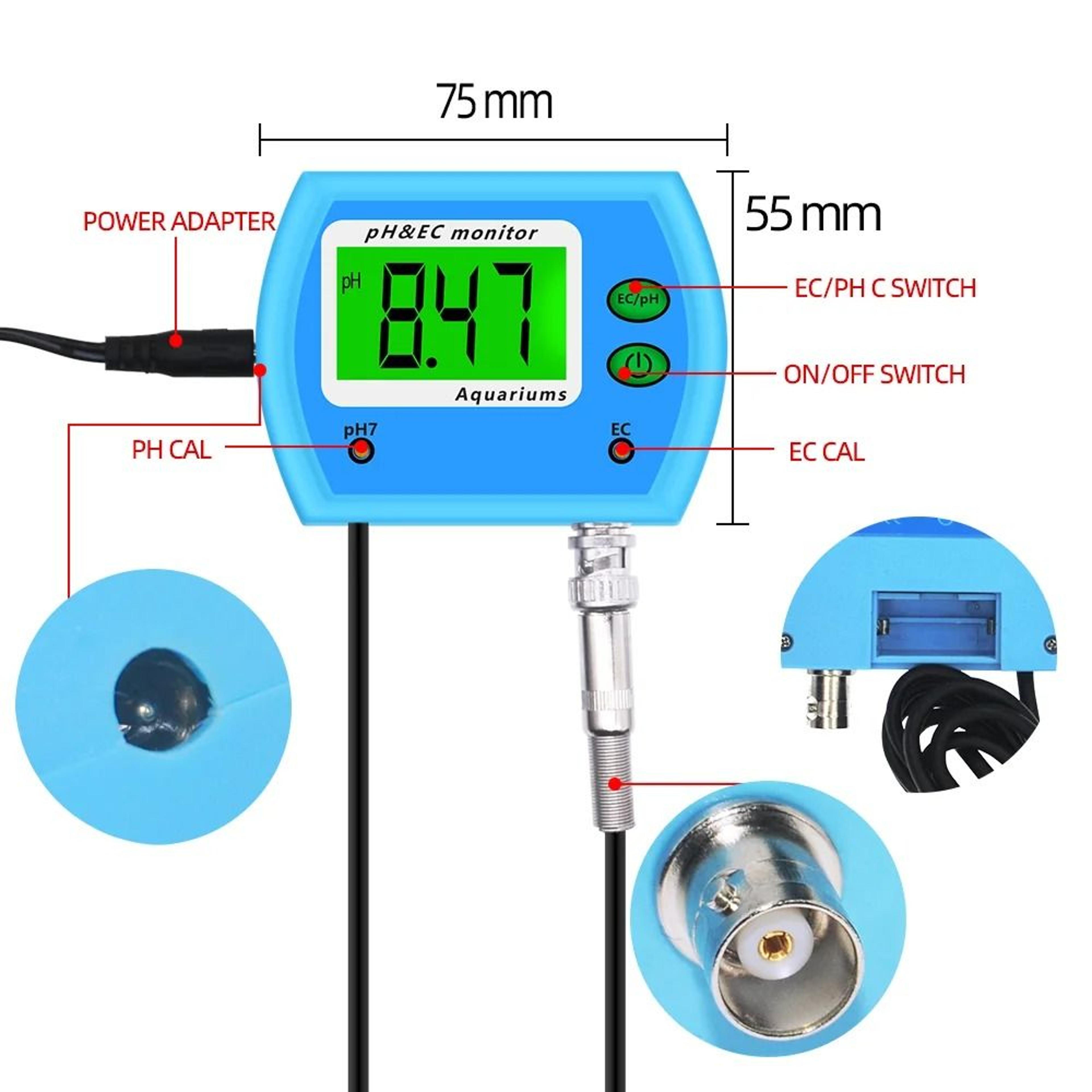 AquaTrack 2in1 Online PH EC Monitor For Aquariums And Hydroponics 1