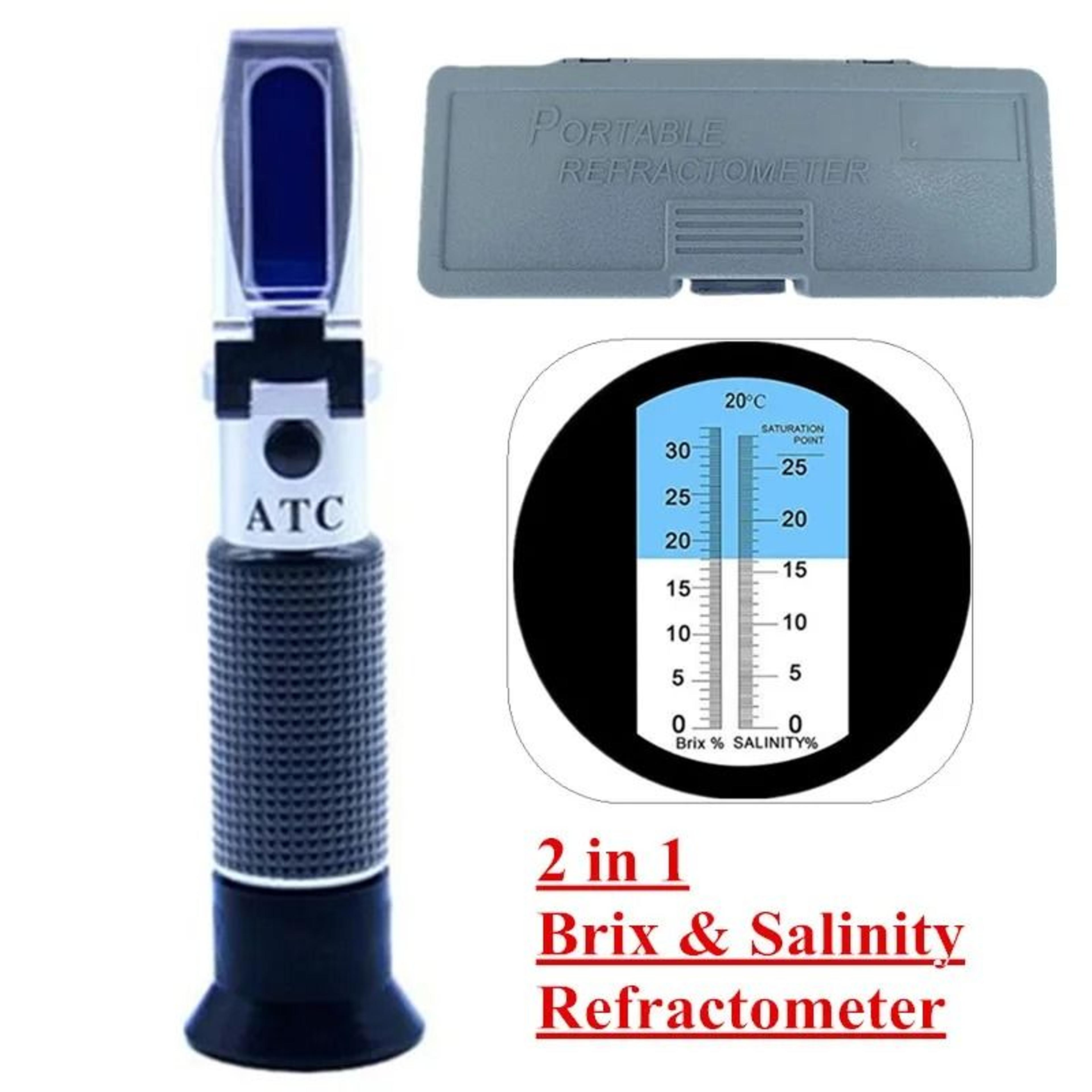SaltSweet Brix Salinity Refractometer With ATC Dual Scale 0