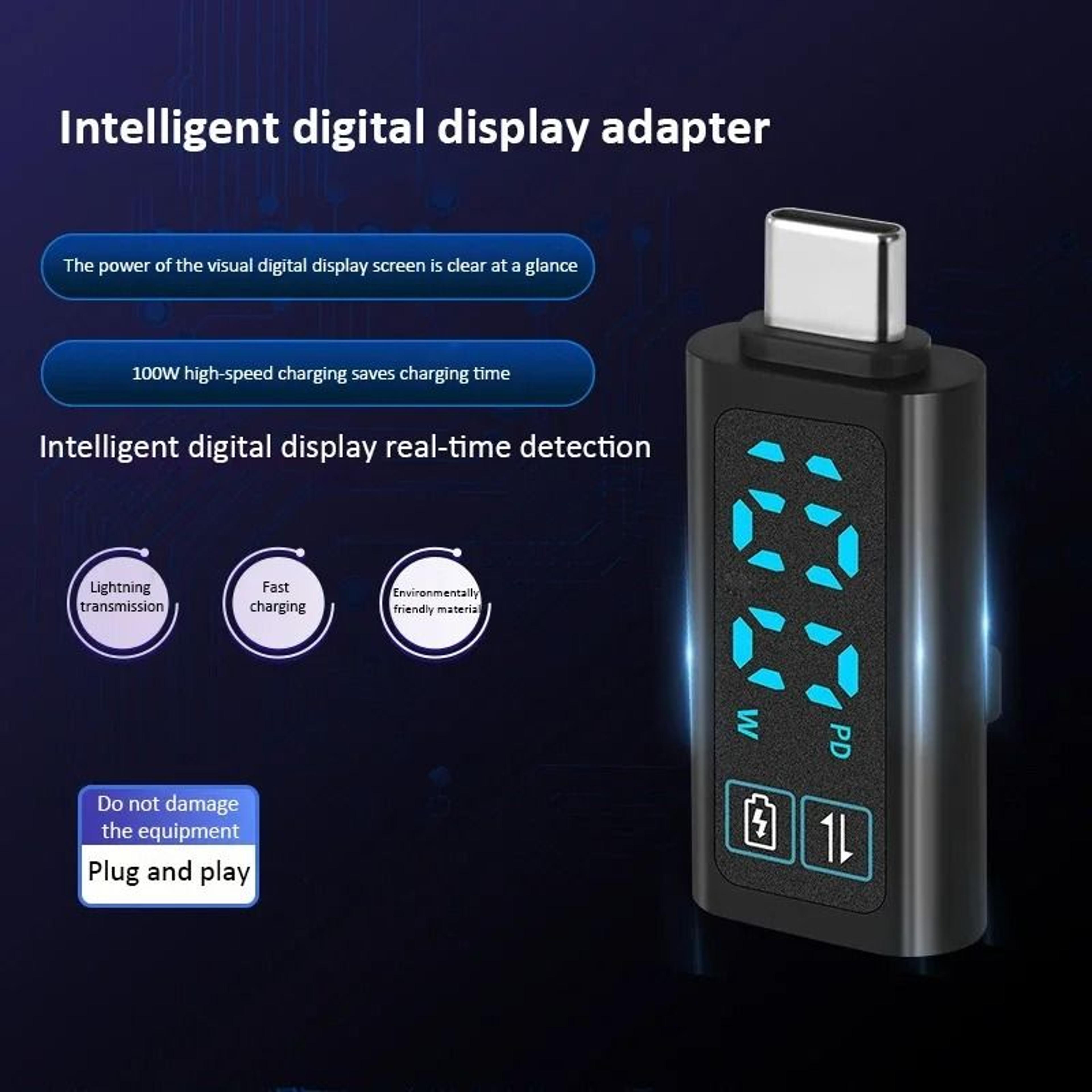 PD100W USBC Fast Charging Tester With Digital Voltage Power Display 7