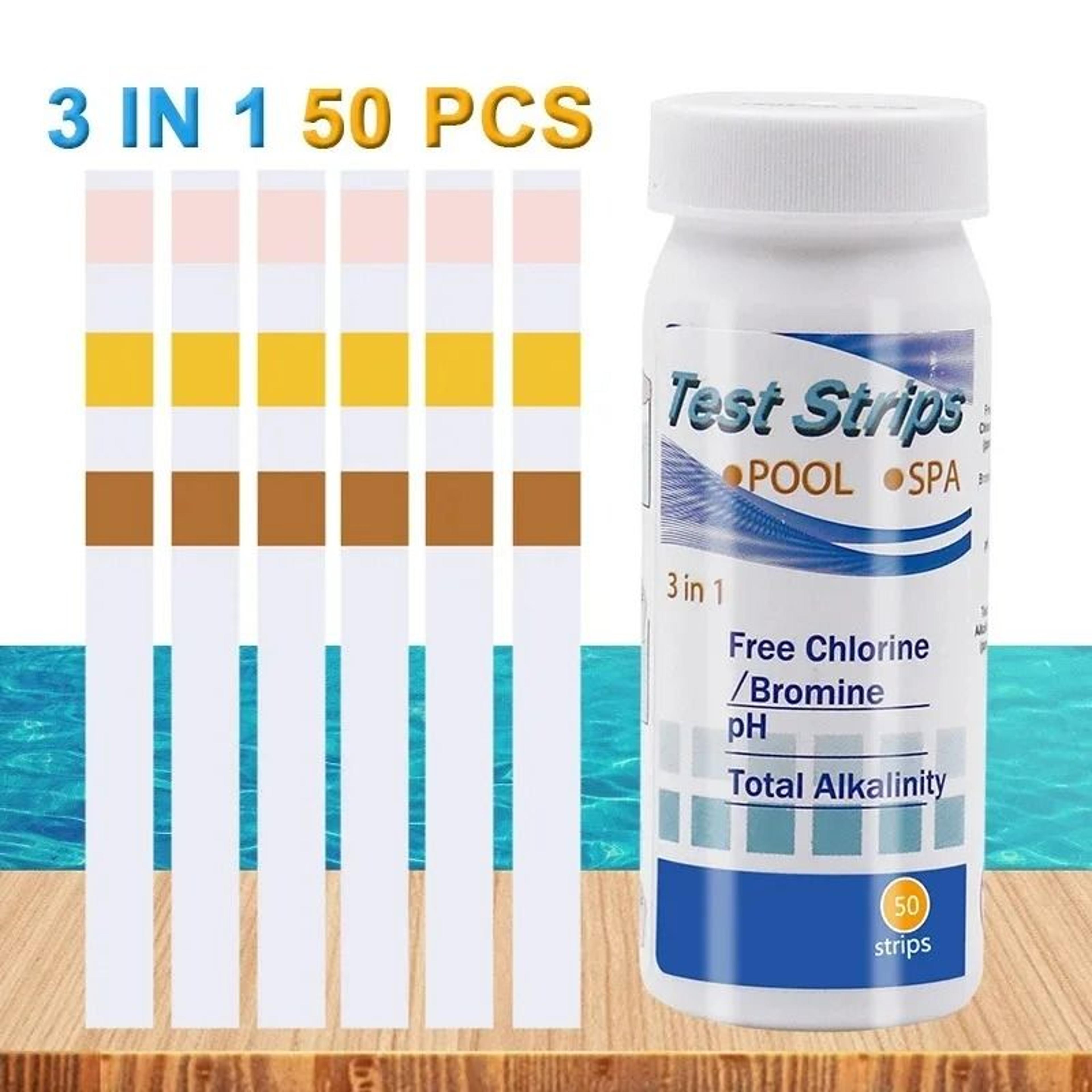 3in1 Pool Test Strips For Chlorine PH And Alkalinity 5