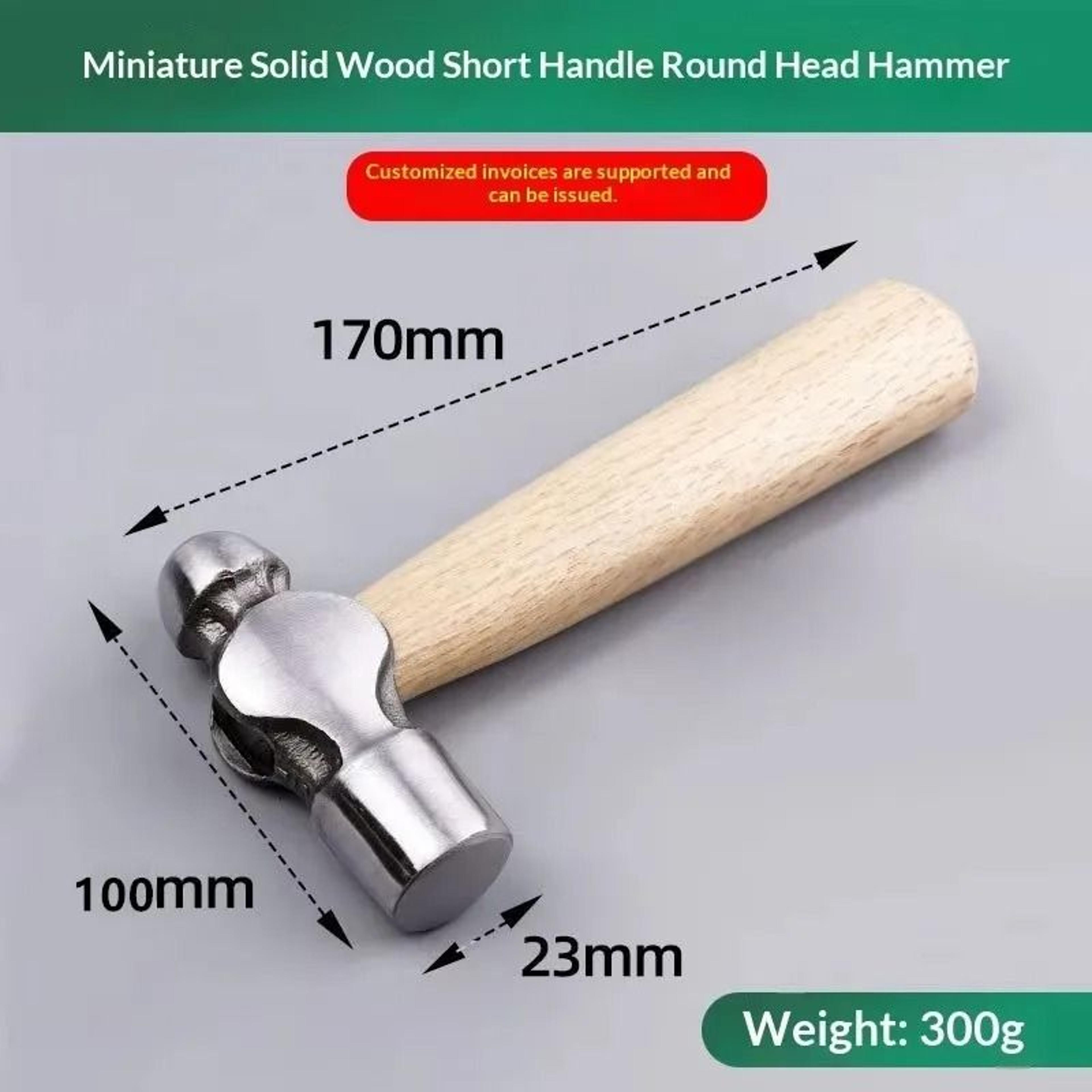 Mini High Carbon Steel Hammer With Solid Wood Short Handle 5