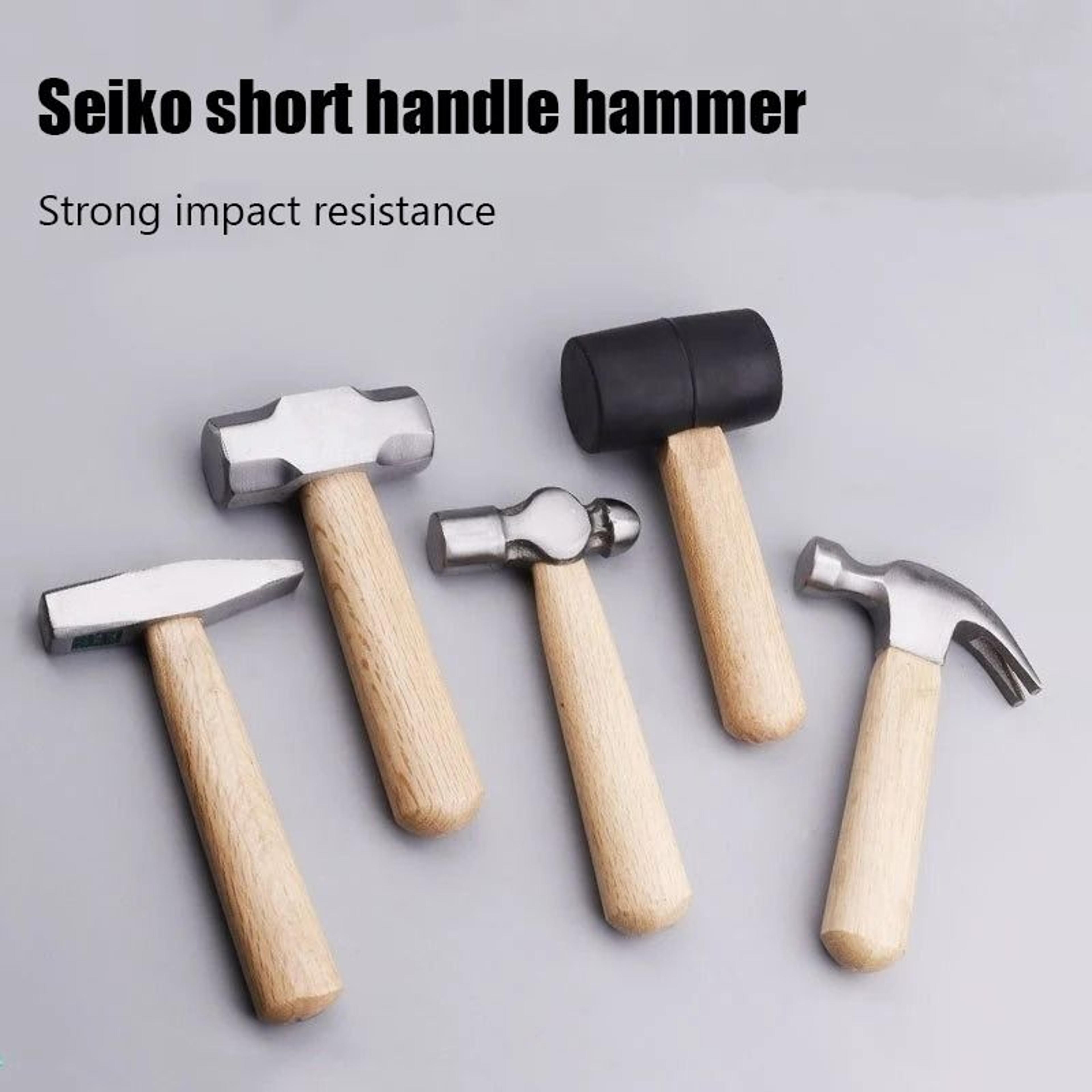 Mini High Carbon Steel Hammer With Solid Wood Short Handle 0