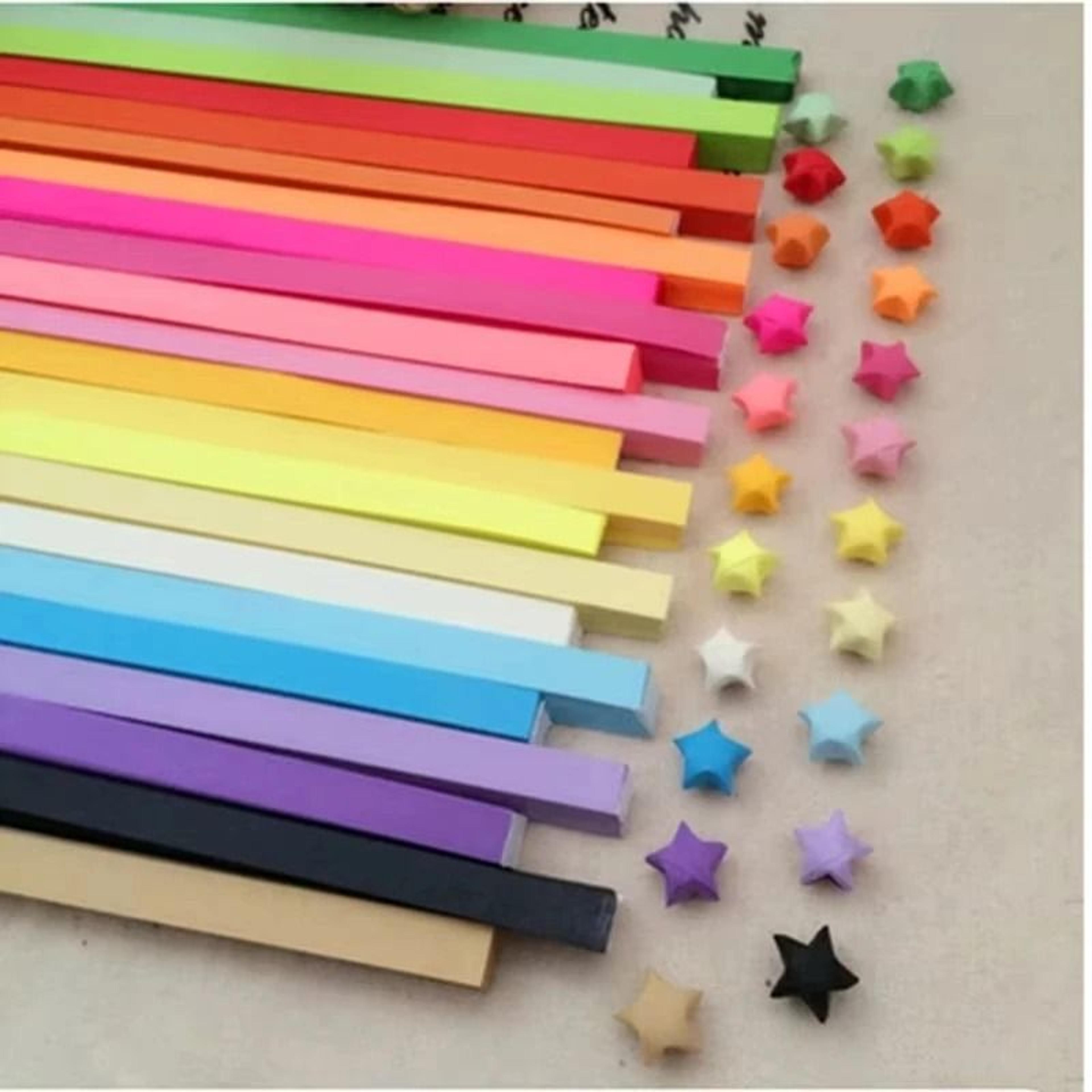 Colorful Origami Lucky Star Paper Strips For DIY Crafts And Wishing Jars 5