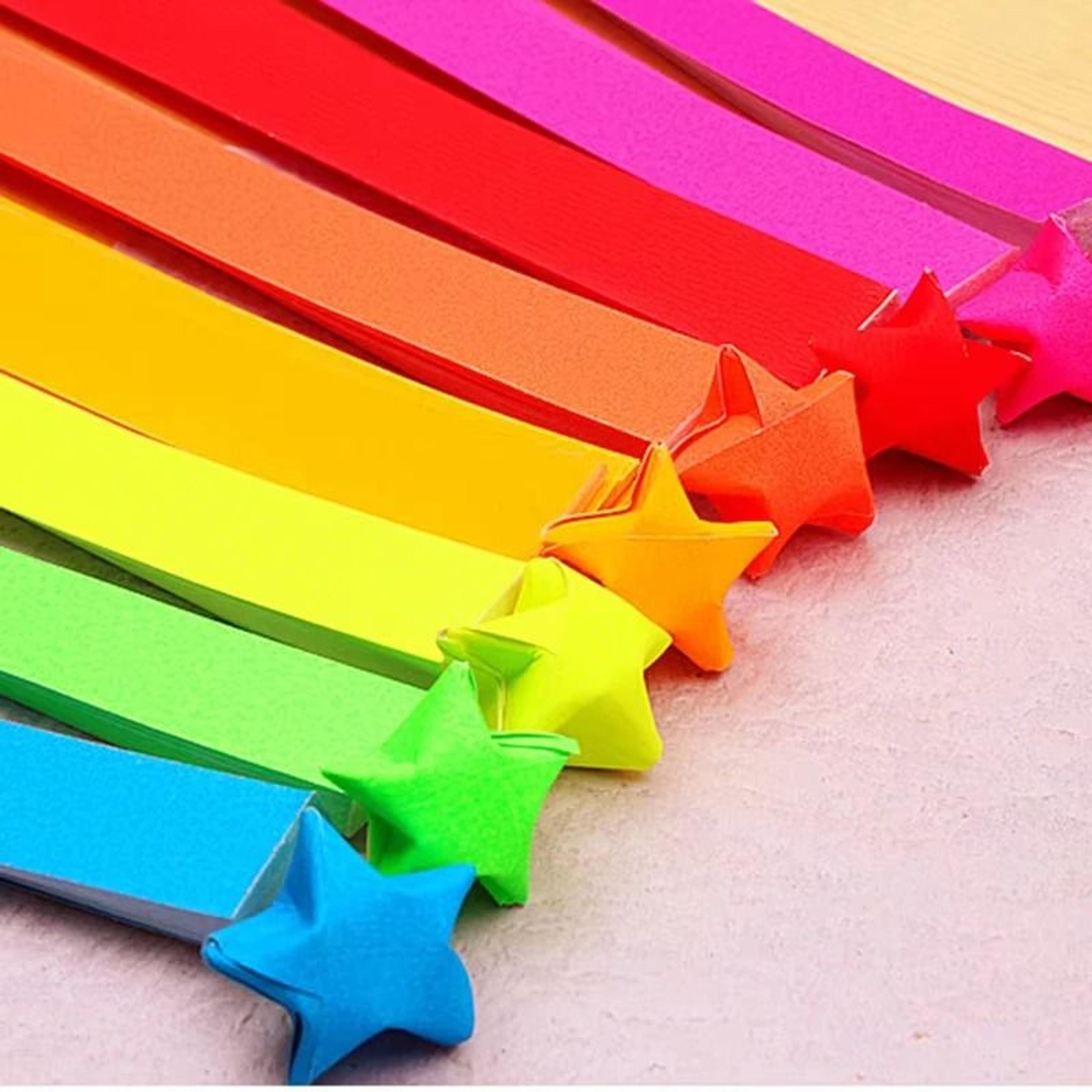 Colorful Origami Lucky Star Paper Strips For DIY Crafts And Wishing Jars 1