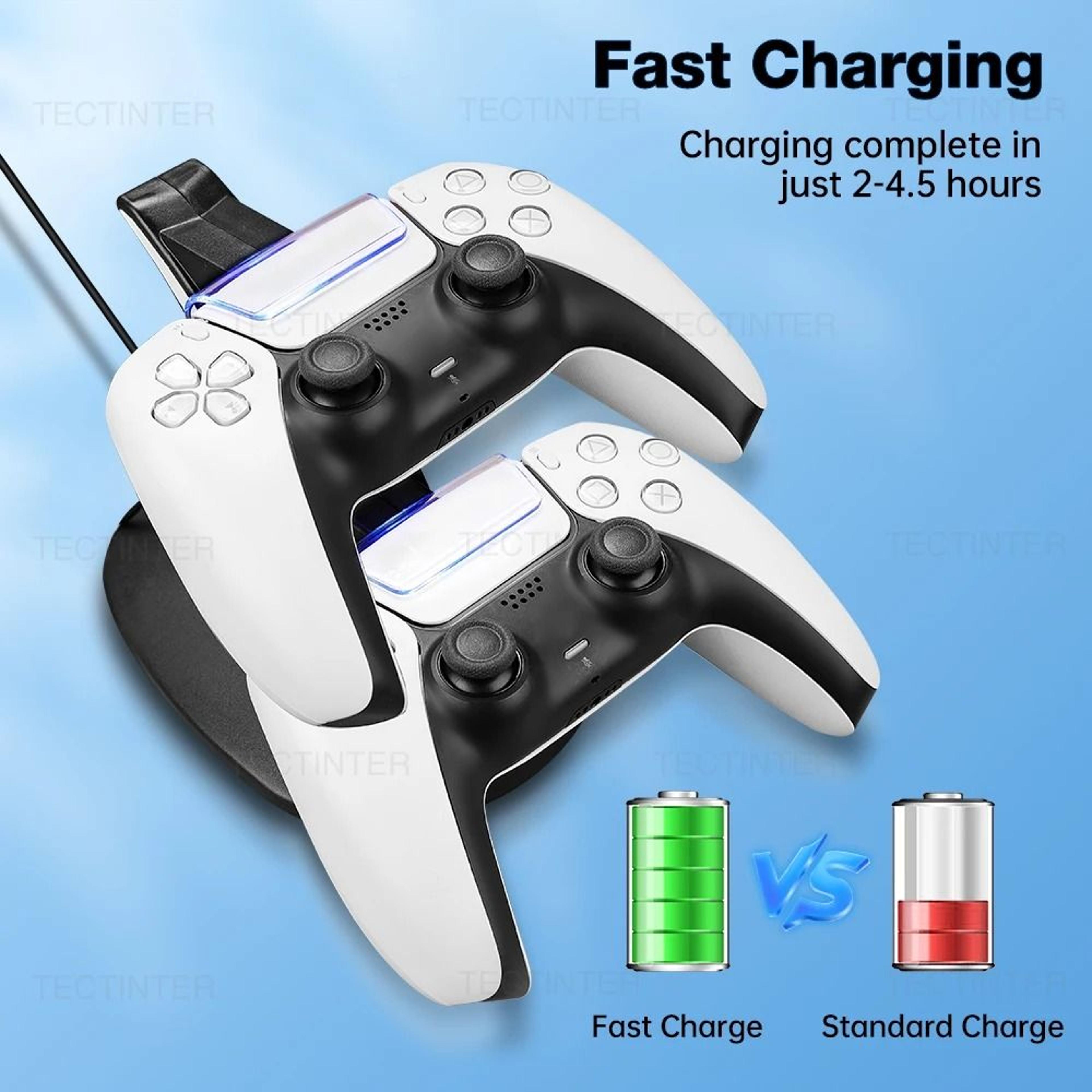 Dual PS5 Controller Charging Station With TypeC LED Dock 3