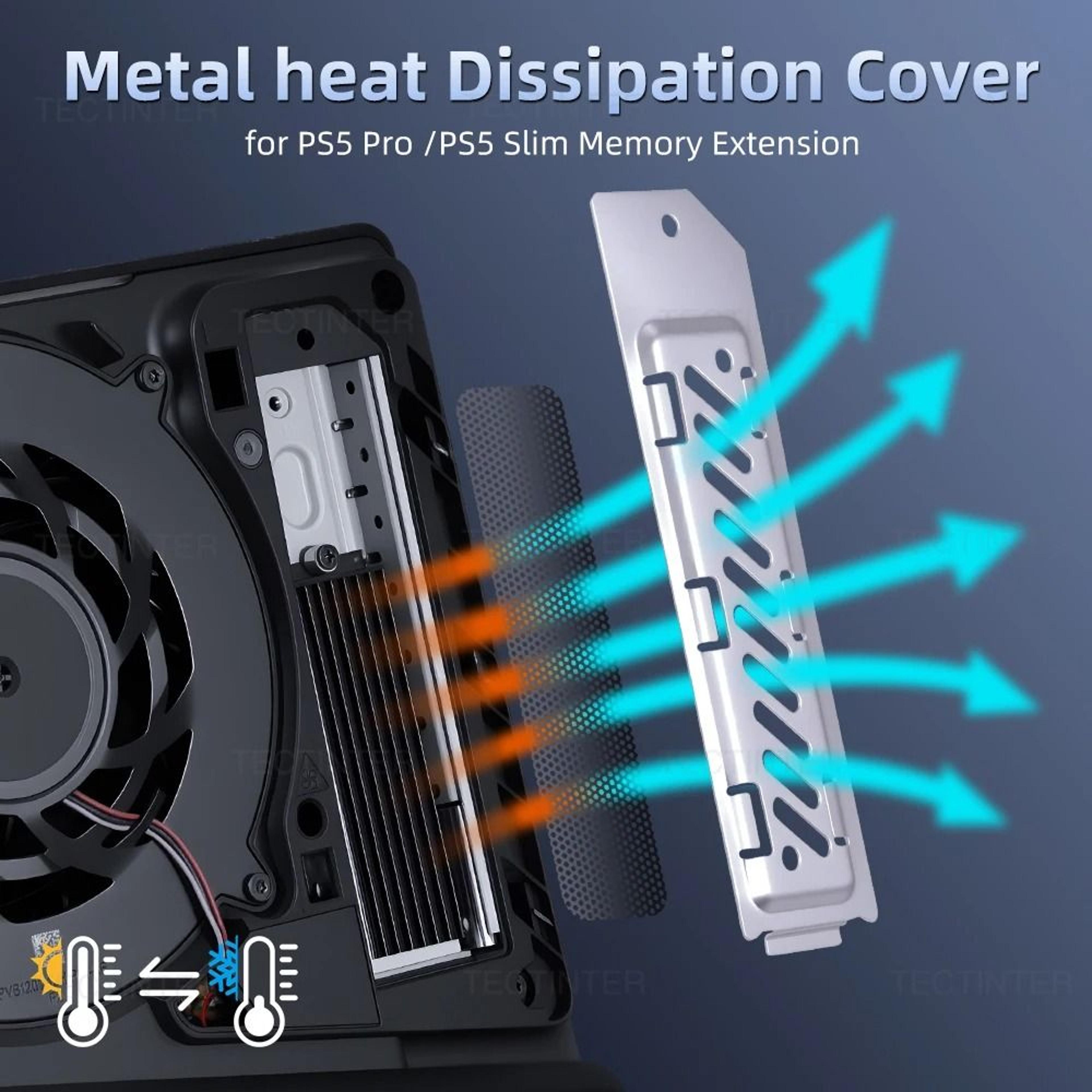 PS5 Slim Pro M2 SSD Heatsink Cover With Dust Filter 5