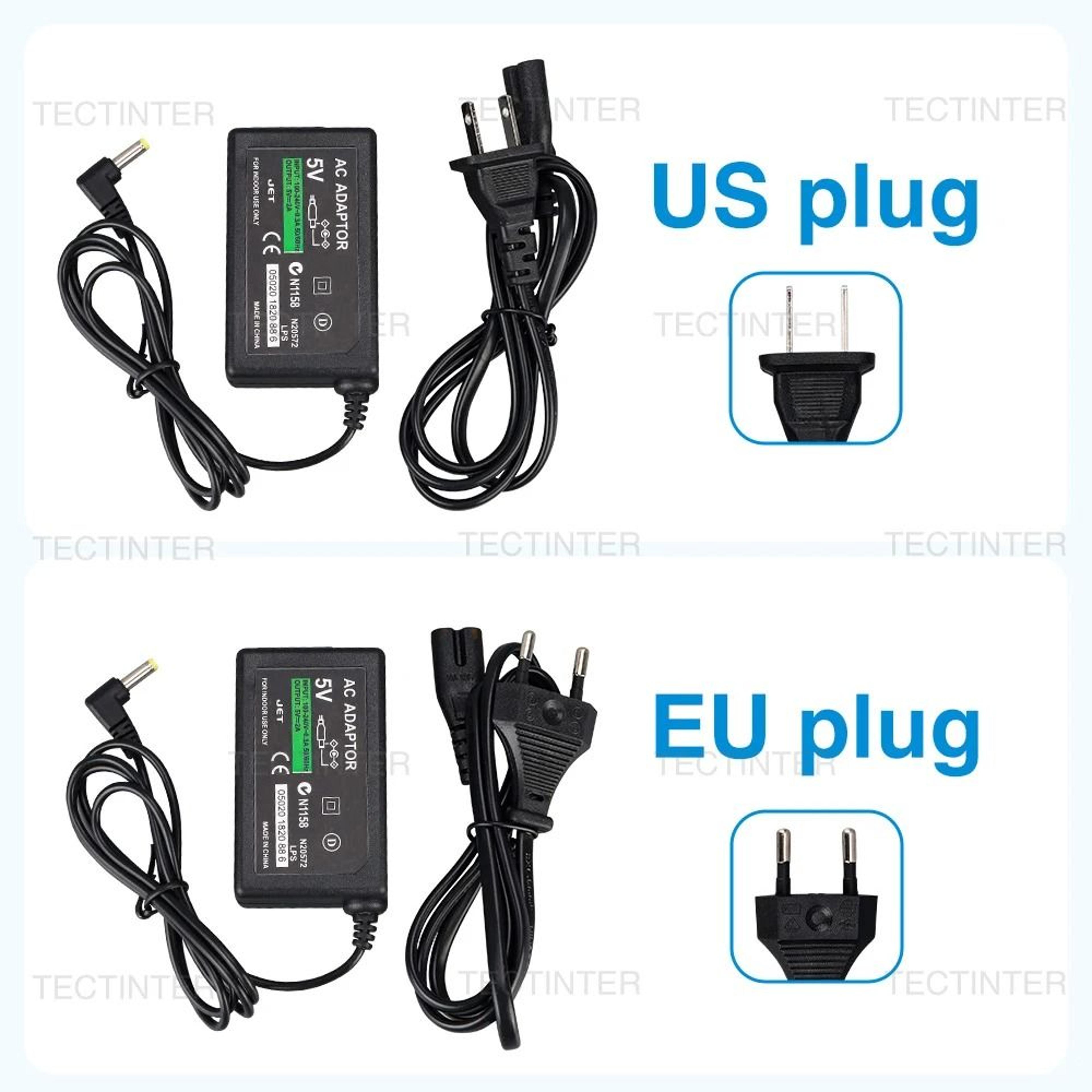 5V AC Wall Charger For PSP 1000 2000 3000 With EU Or US Plug 7
