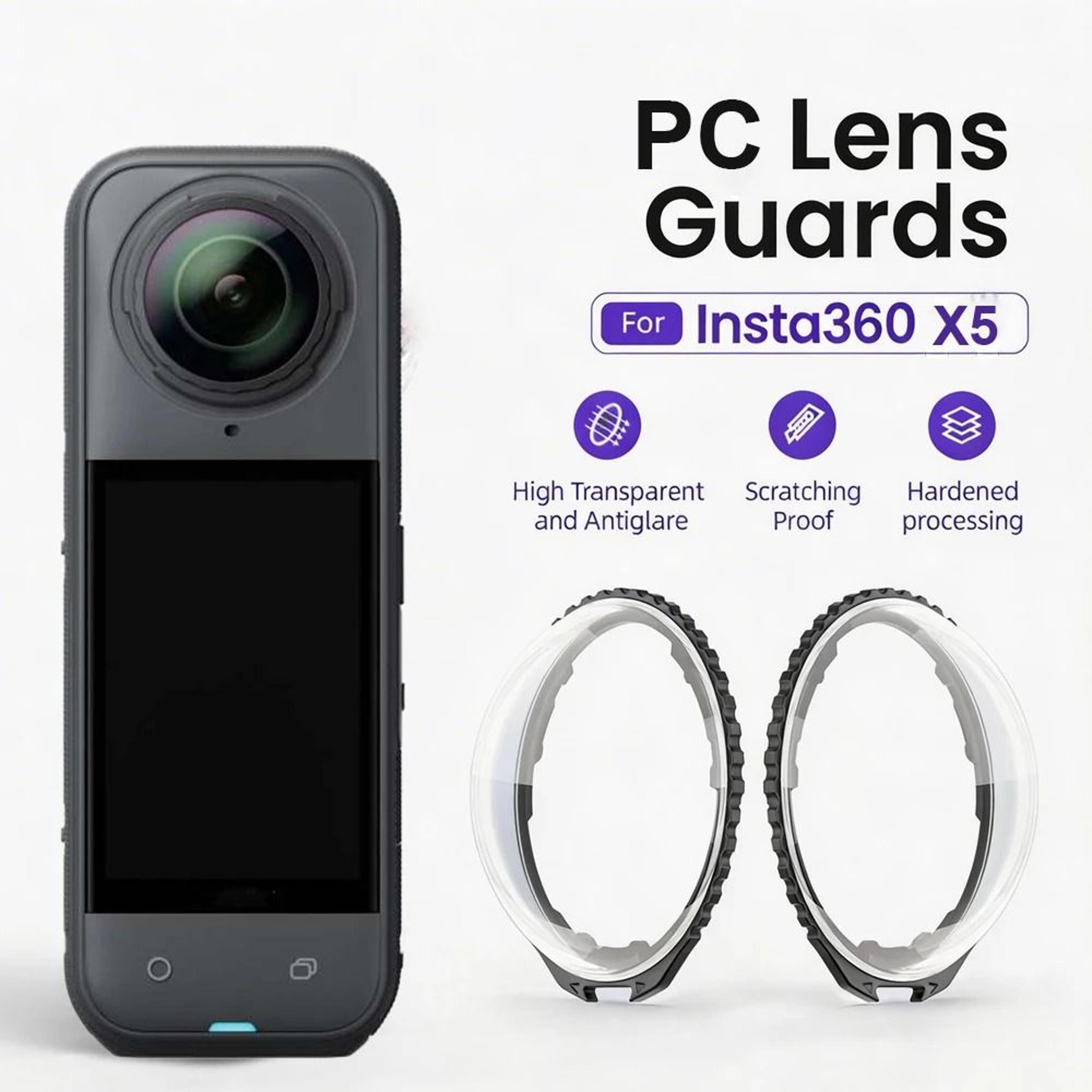 Transparent PC Lens Guard For Insta360 X5 360 Camera 6