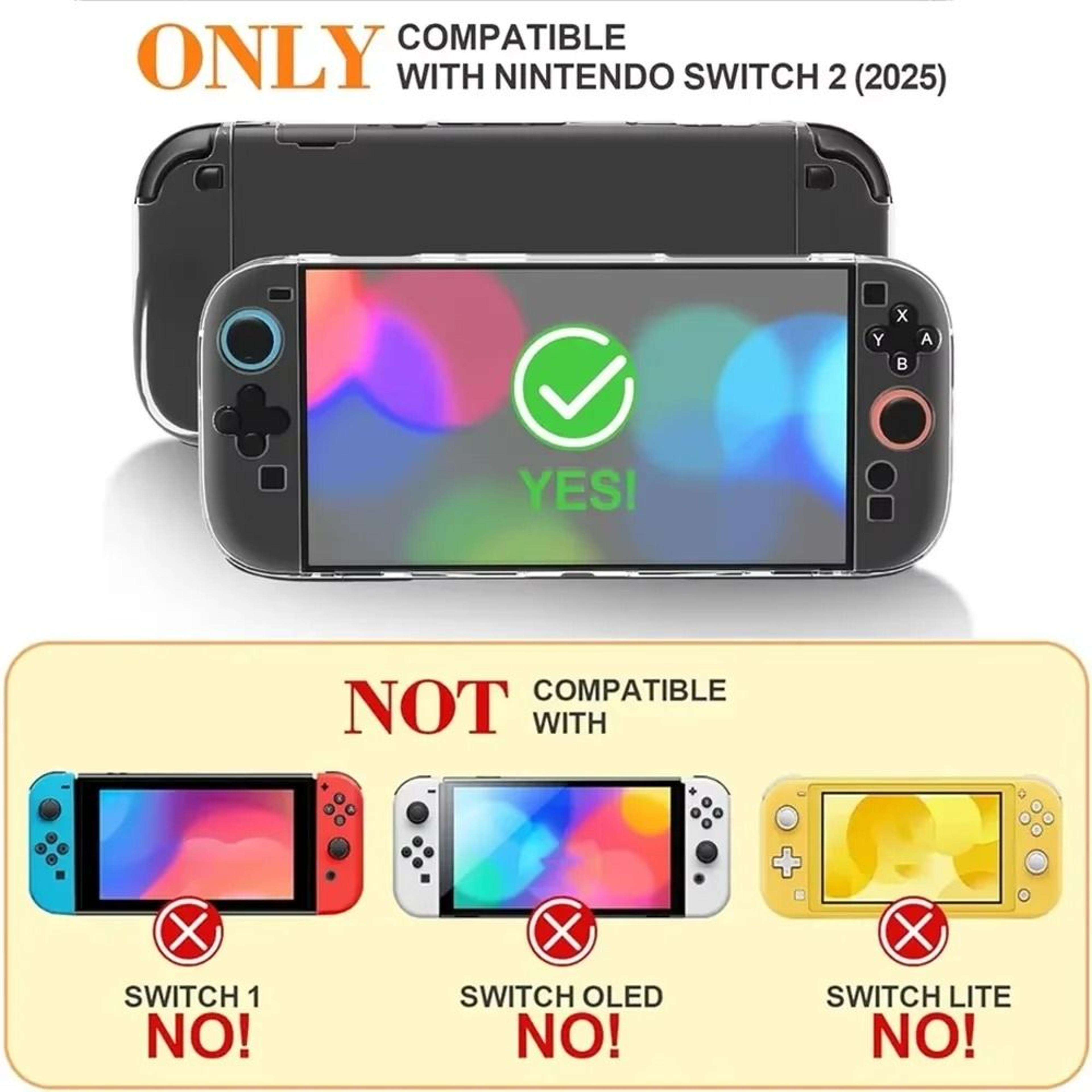 Clear PCTPU Protective Case For Nintendo Switch 2 7
