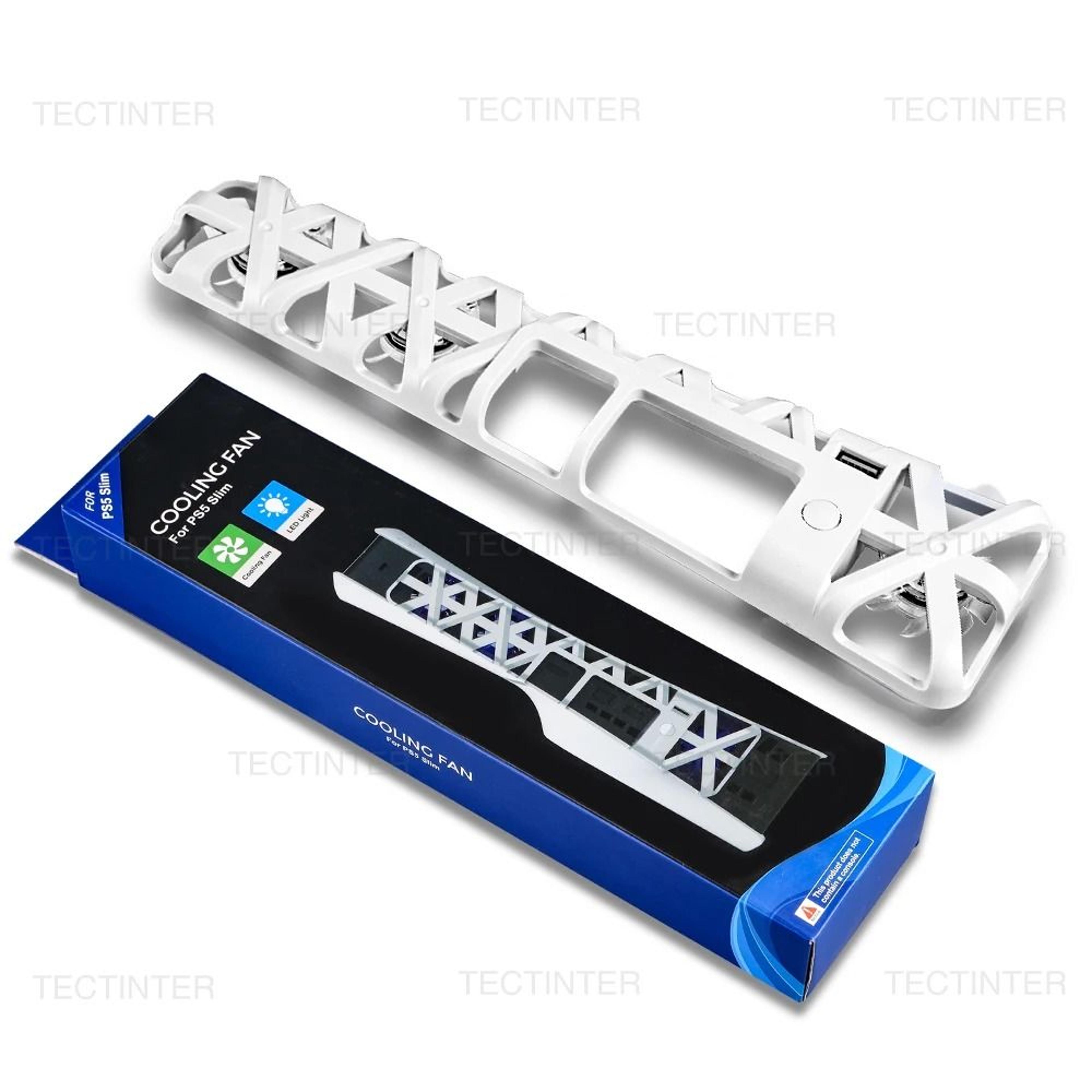PS5 Slim Cooling Fan With LED Light And USB 30 Hub 4