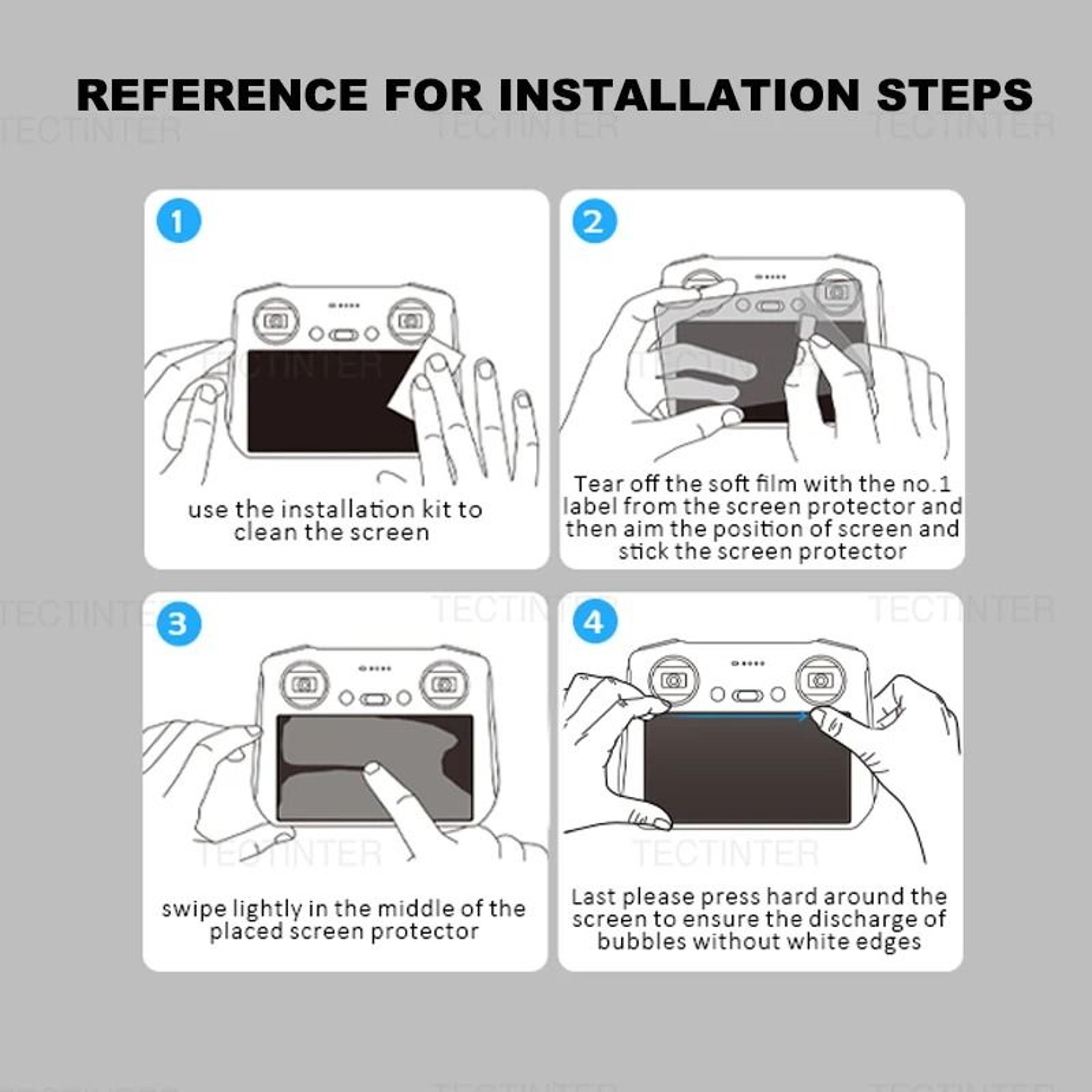 HD Tempered Glass Screen Protector For DJI RC 2 Controller 3