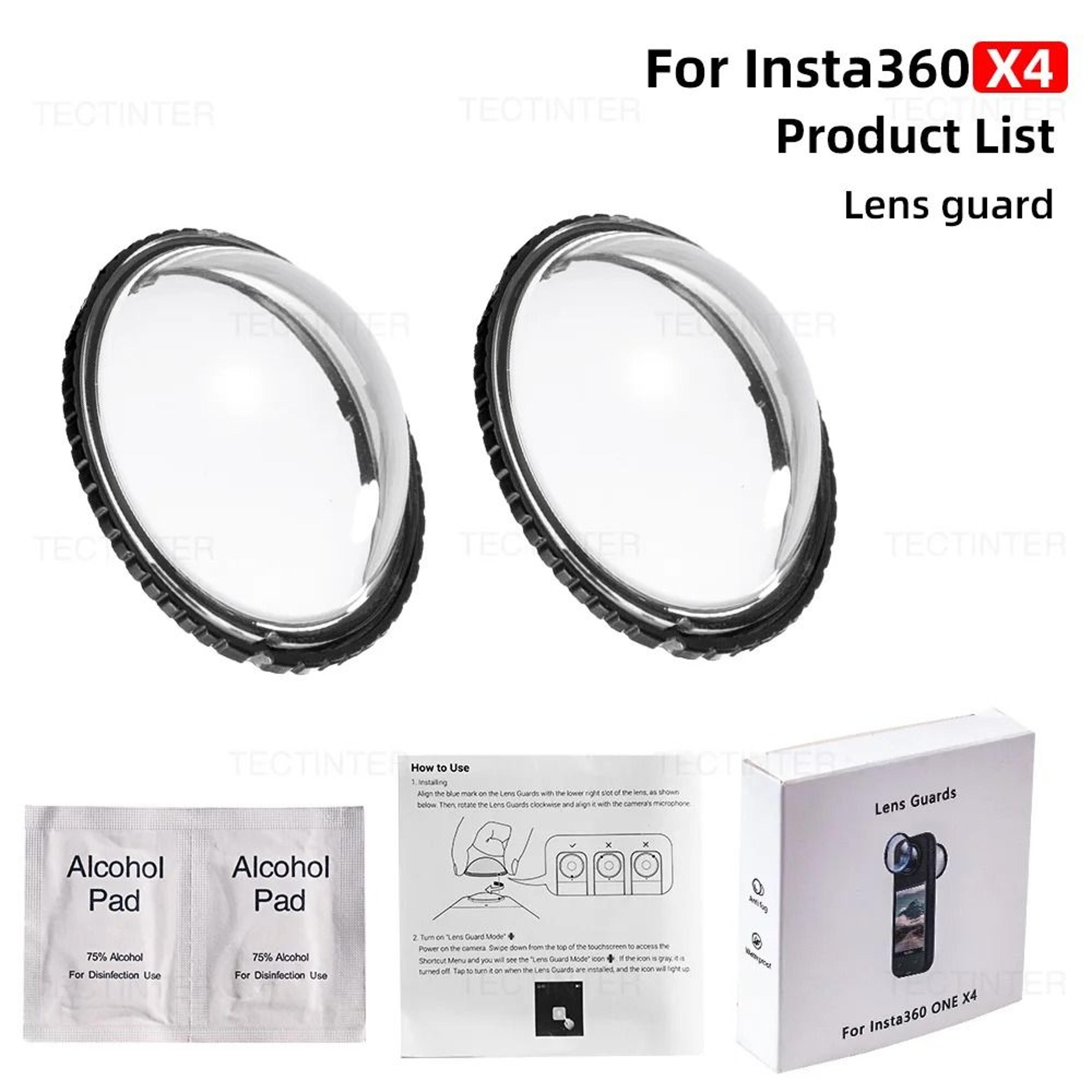 Insta360 X4 X5 Screen Protector And Lens Guard Protective Kit 2