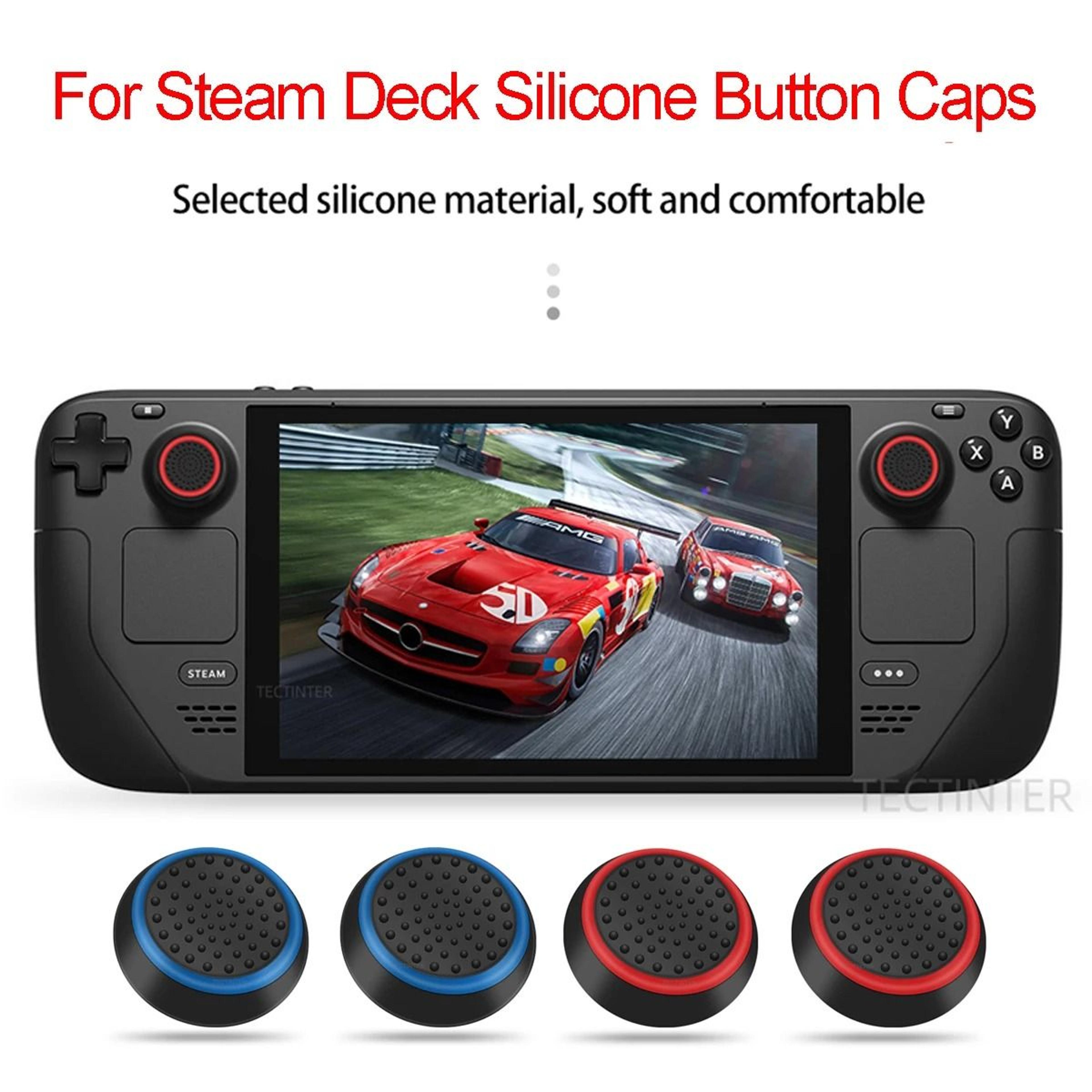 4pcs silicone thumb grips for ps4 xbox and steam deck controllers