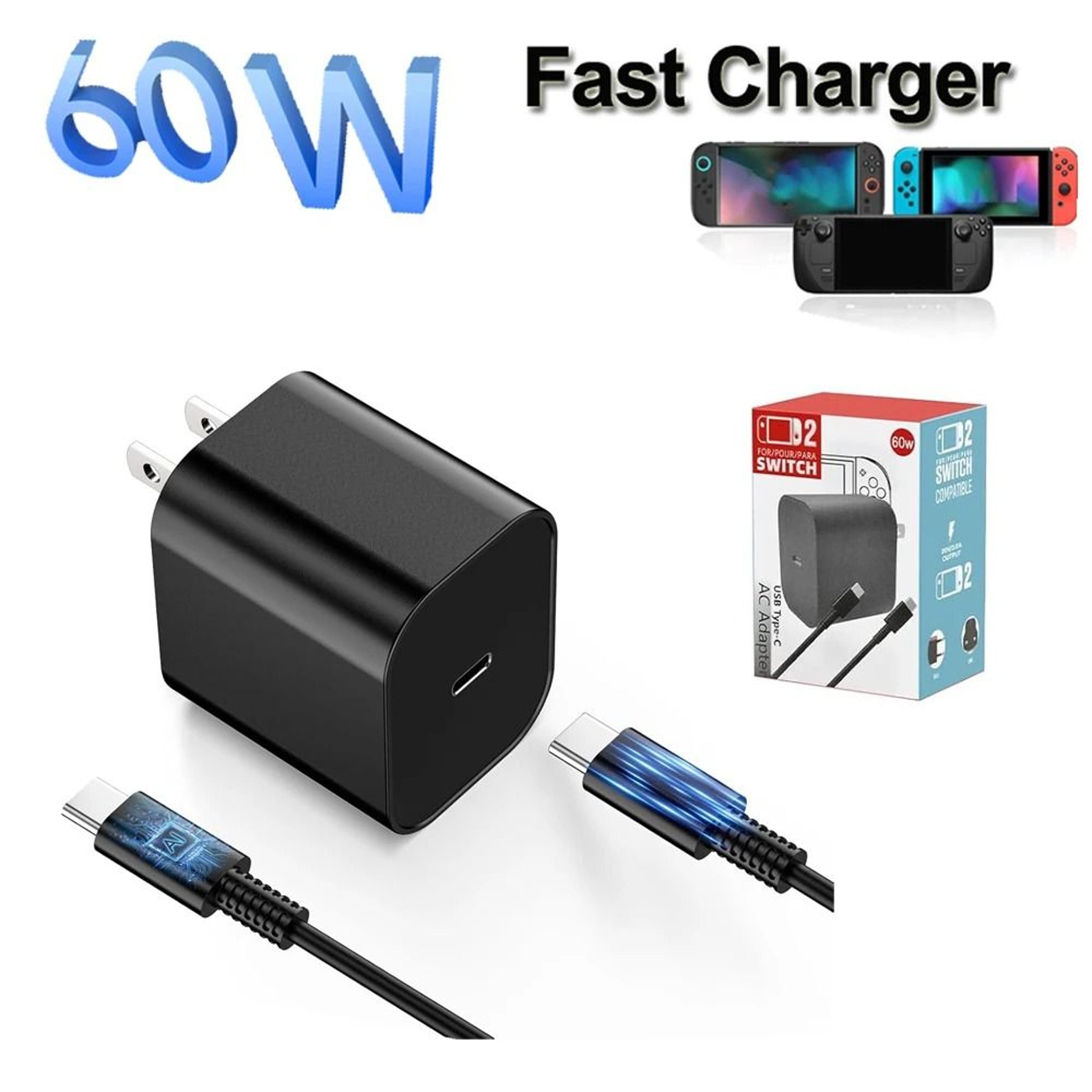 Nintendo Switch 2 USBC Fast Charger AC Adapter EU US Plug 0