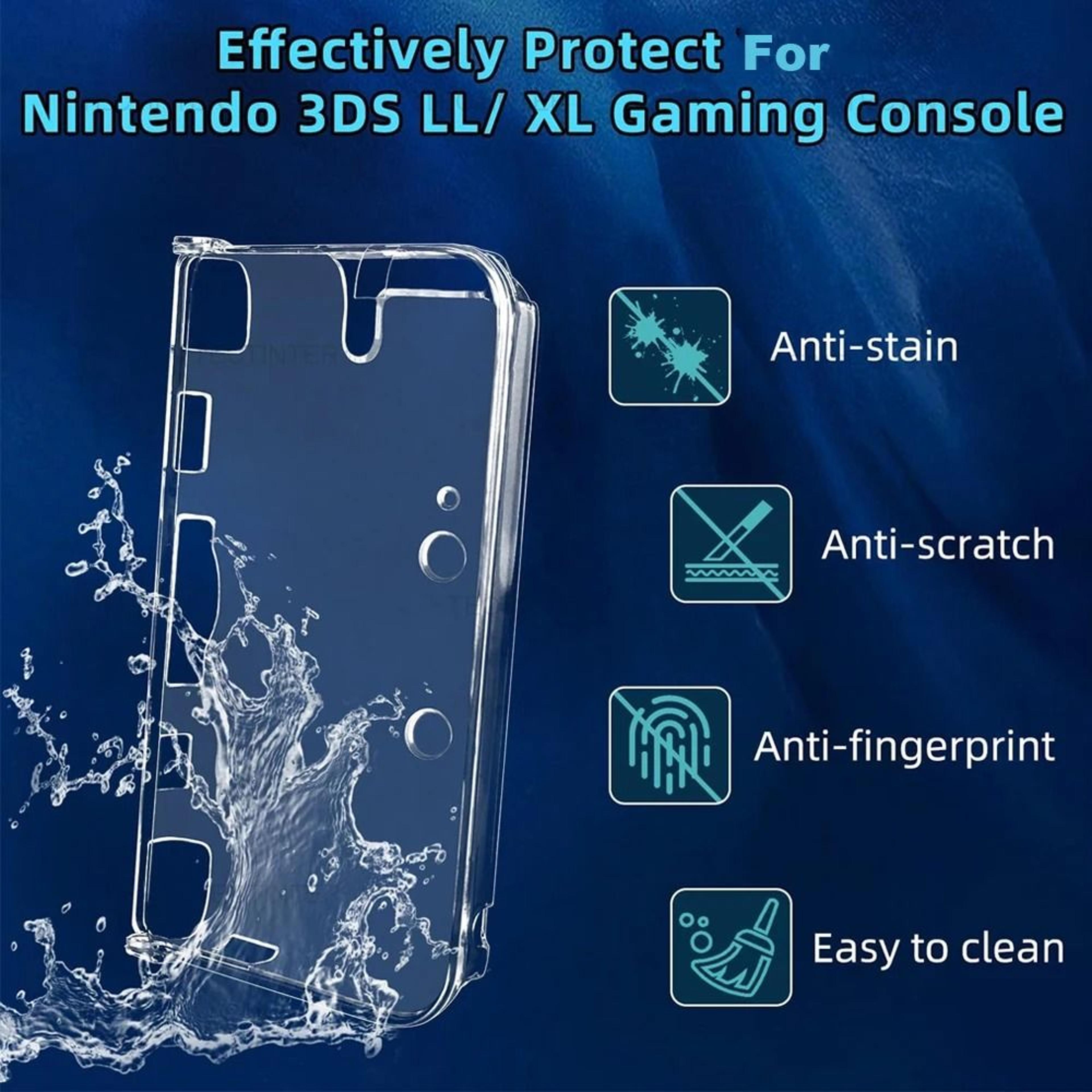 New Nintendo 3DS XL Clear Case Hard Crystal Full Cover Protective Shell 6