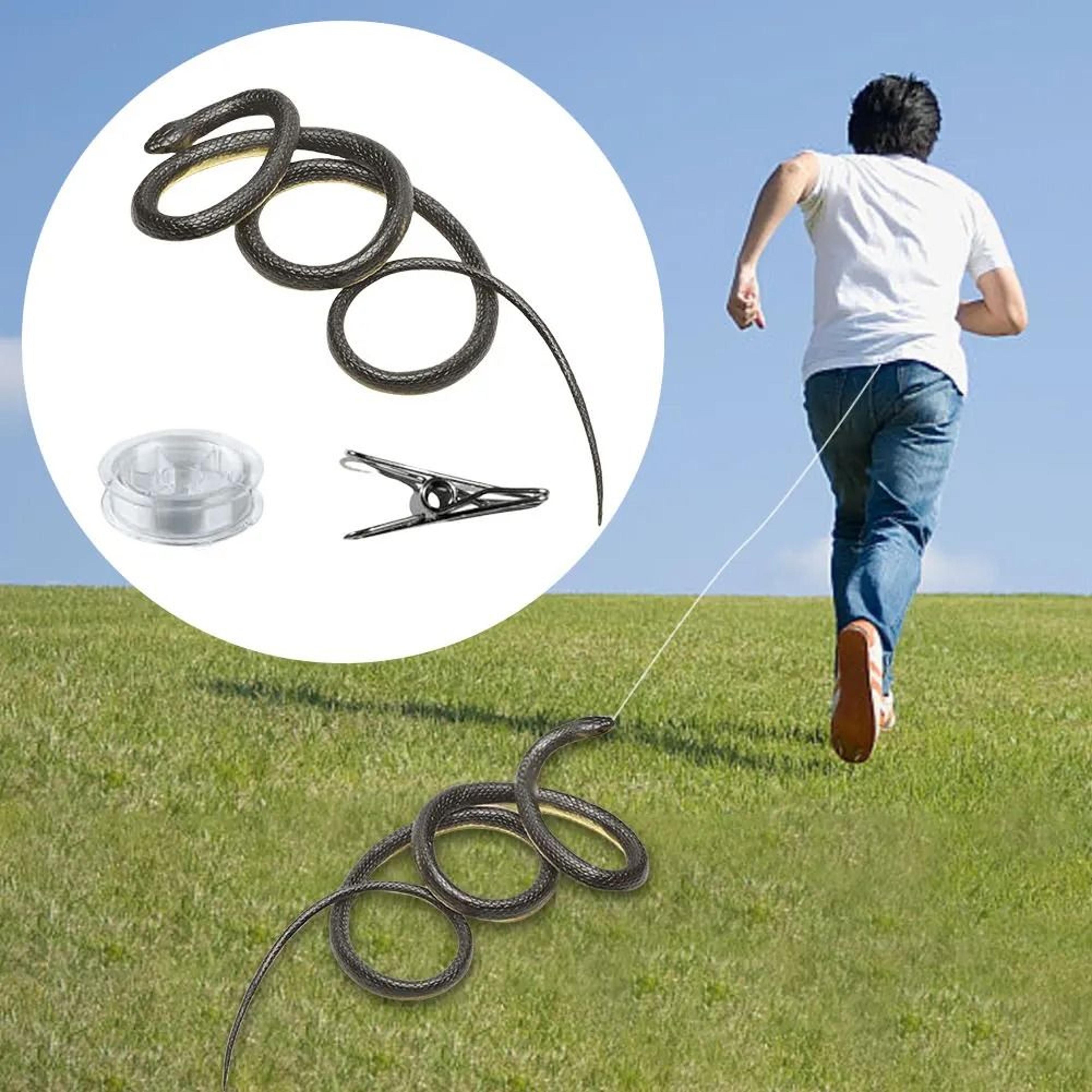 Realistic Fake Snake Prank Toy With String And Clip For Halloween And Gag Fun 2