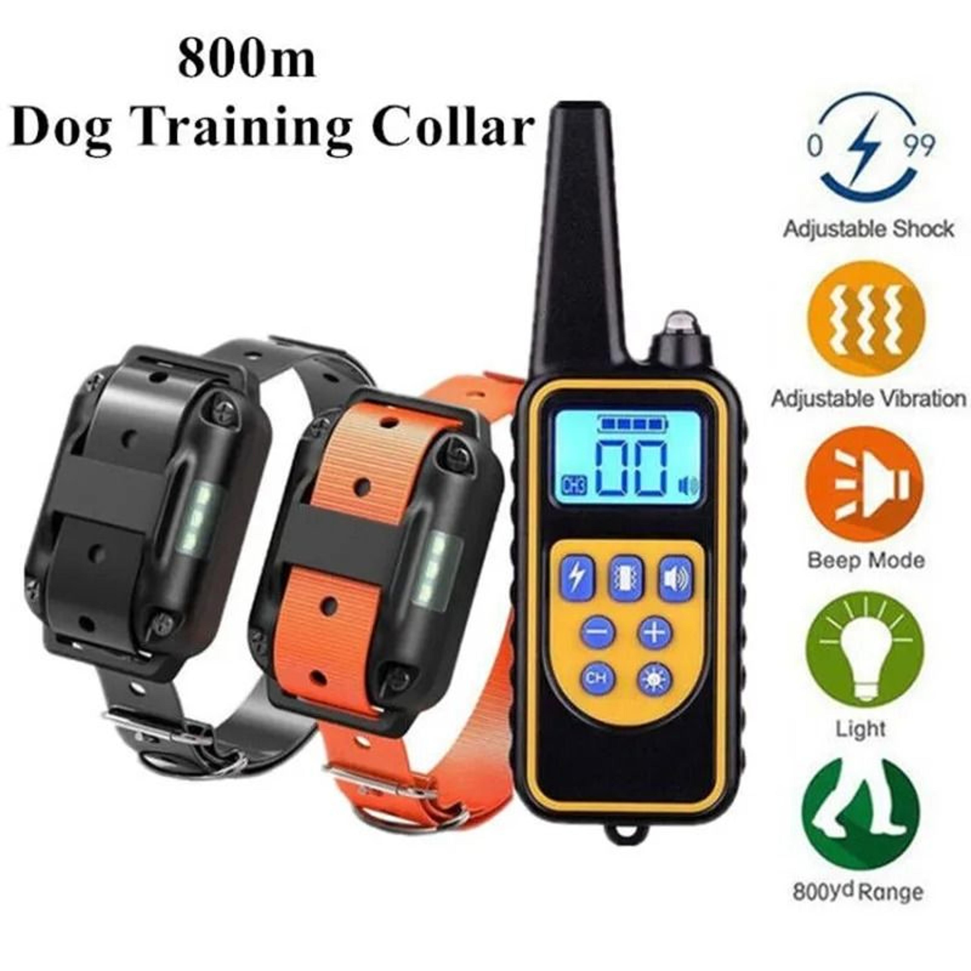 800m Dog Training Collar Waterproof Rechargeable Remote Collar With Sound Vibration And Static Mode 0