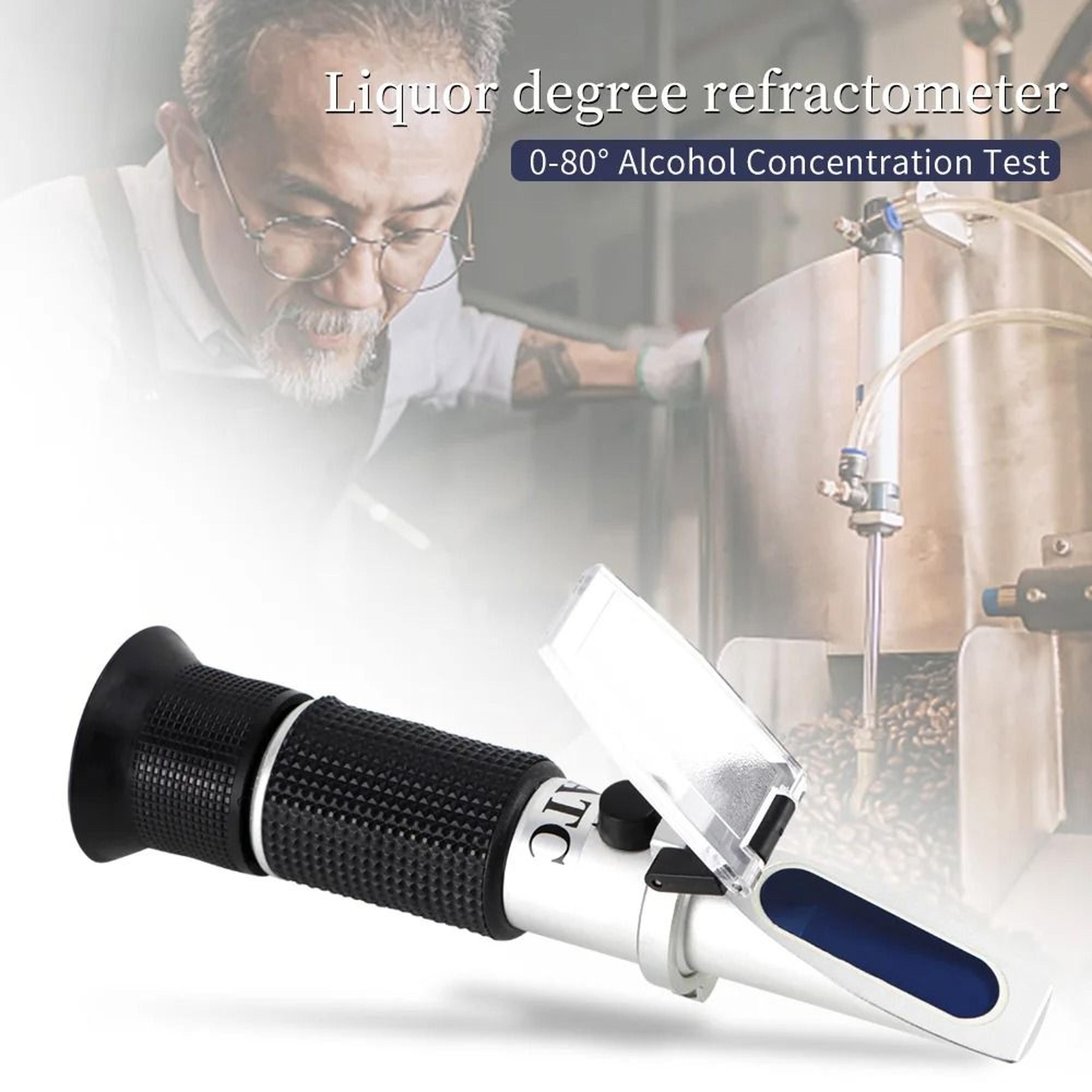 080 Alcohol Refractometer Handheld ATC Spirits And Liquor Concentration Tester 4