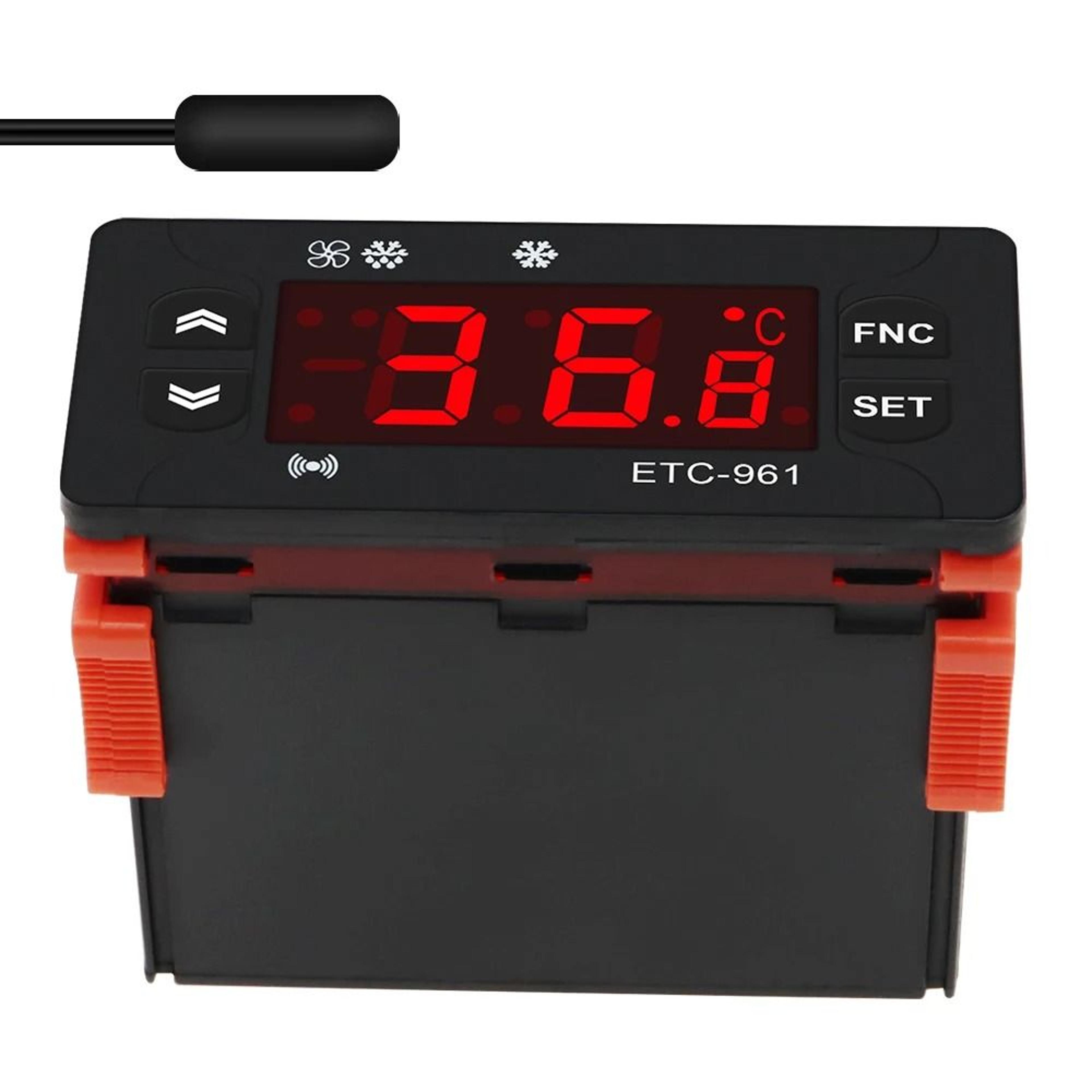 ETC961 Digital Temperature Controller 220V Refrigeration Thermostat With NTC Sensor And Alarm 5