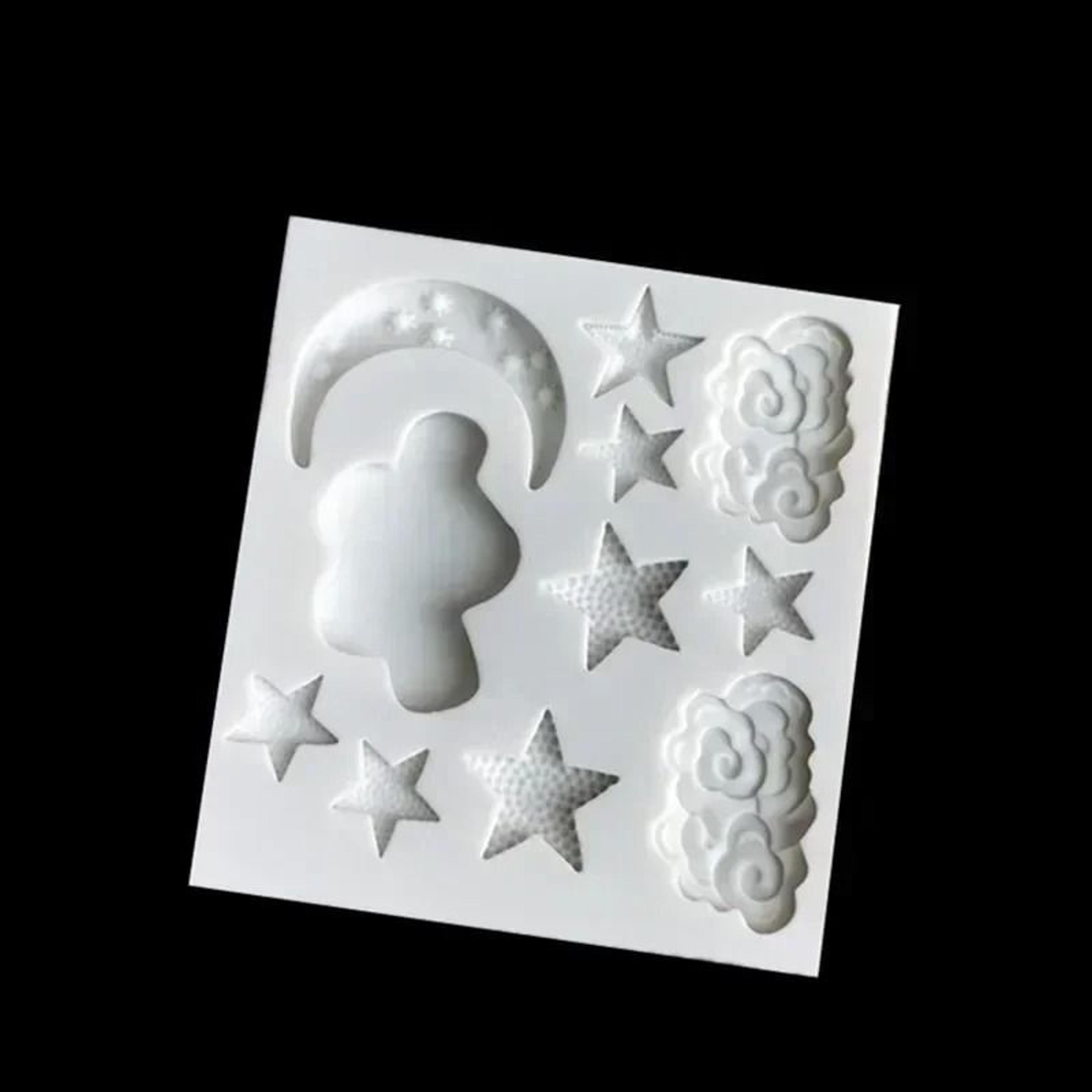 Cloud Moon Star Silicone Mold DIY Chocolate Candy Candle Soap And Cake Decorating Mold 1