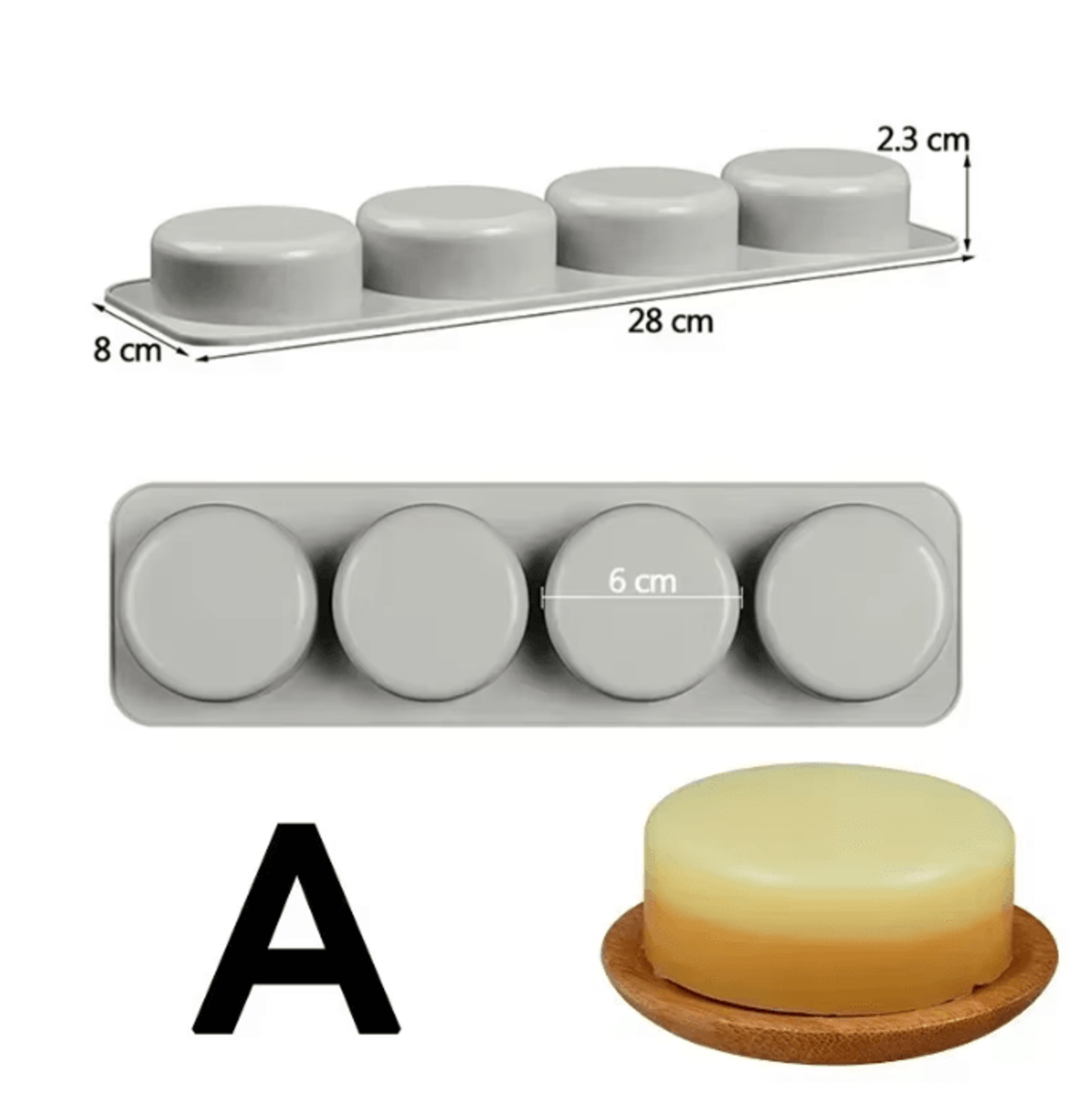 3D Silicone Soap Mold Oval Round Square DIY Mold For Soap Chocolate And Cake 1
