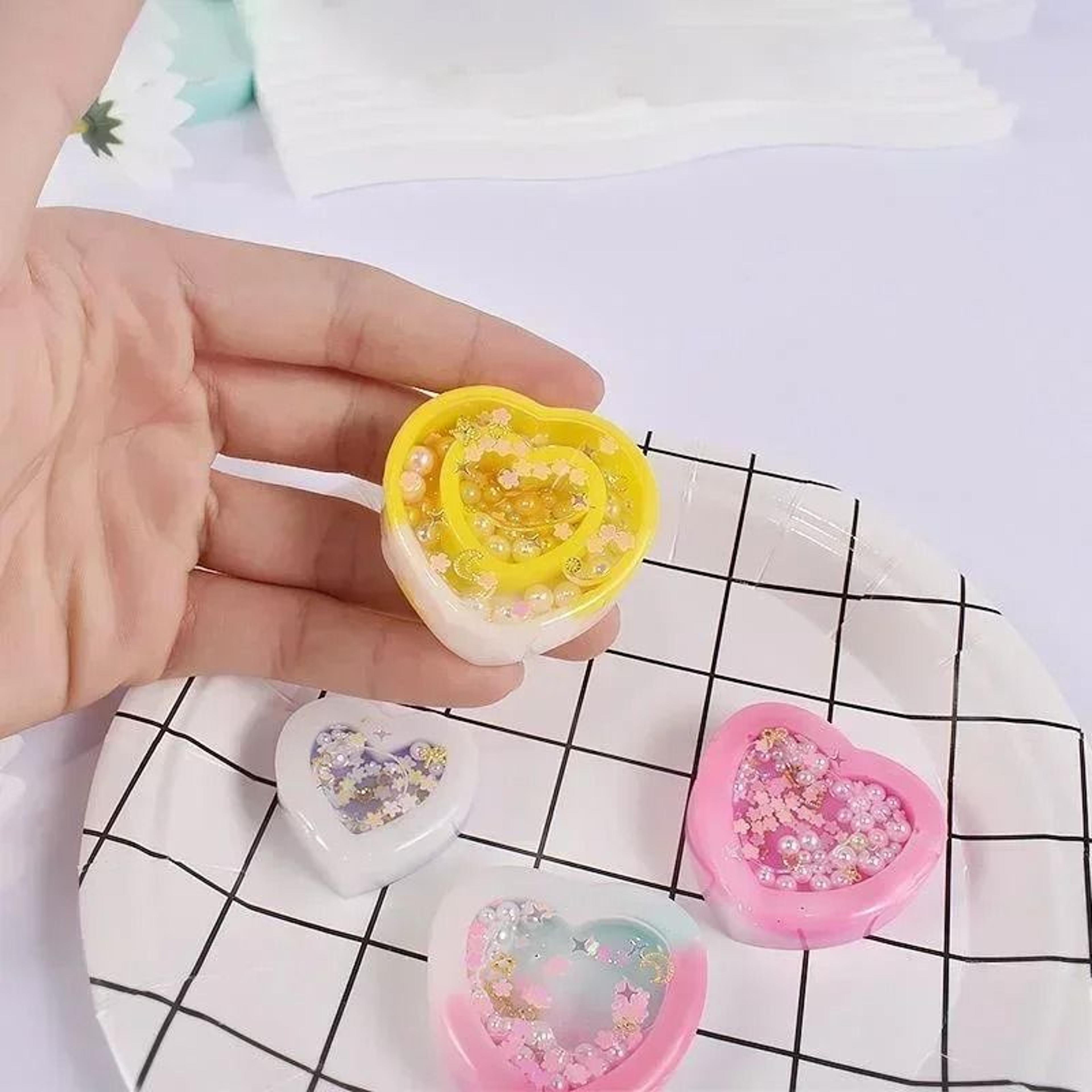 Heart Resin Shaker Silicone Mold DIY Epoxy Jewelry And Keychain Craft Mold 2