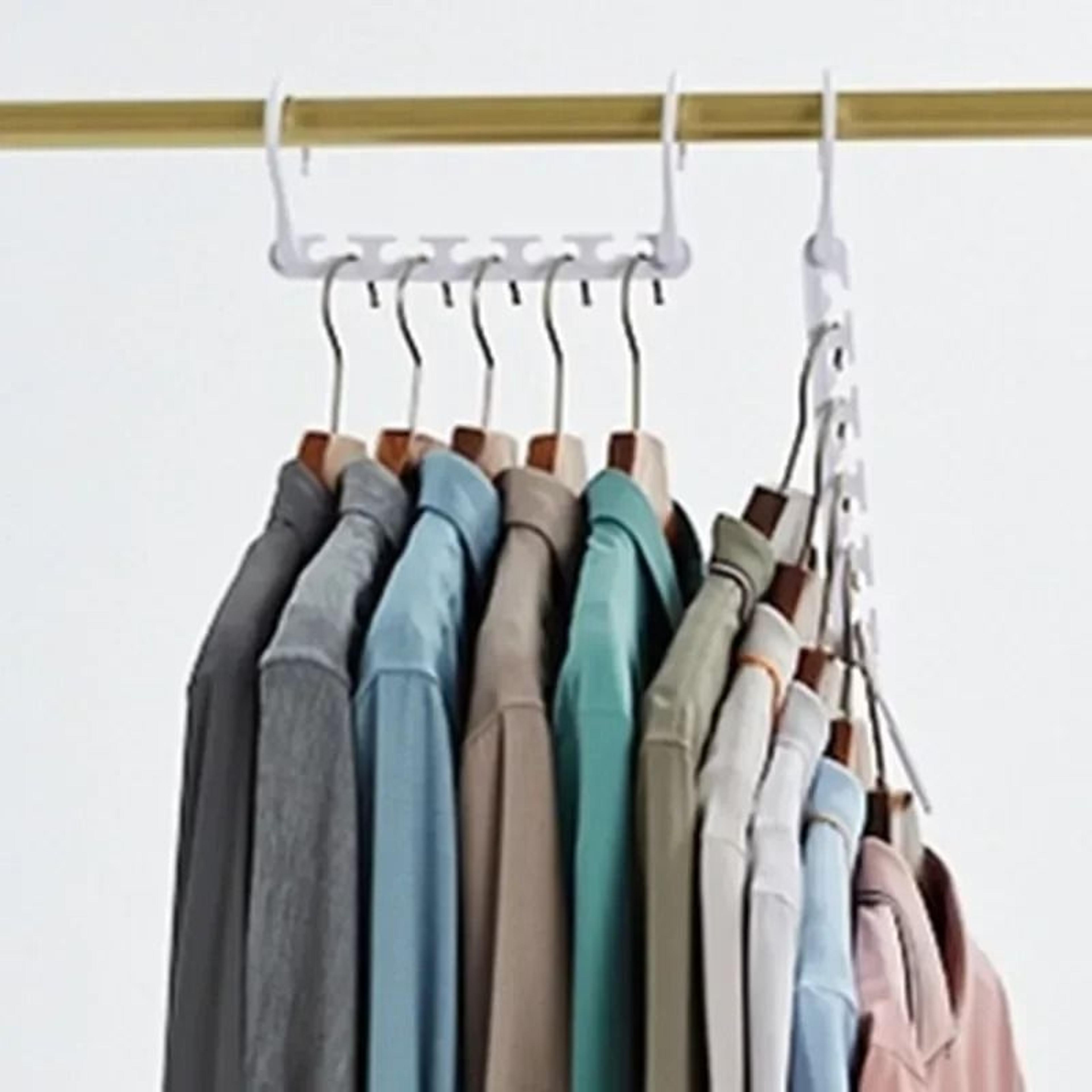 5Hole SpaceSaving Magic Hanger Foldable Rotating Closet Organizer Hook 0