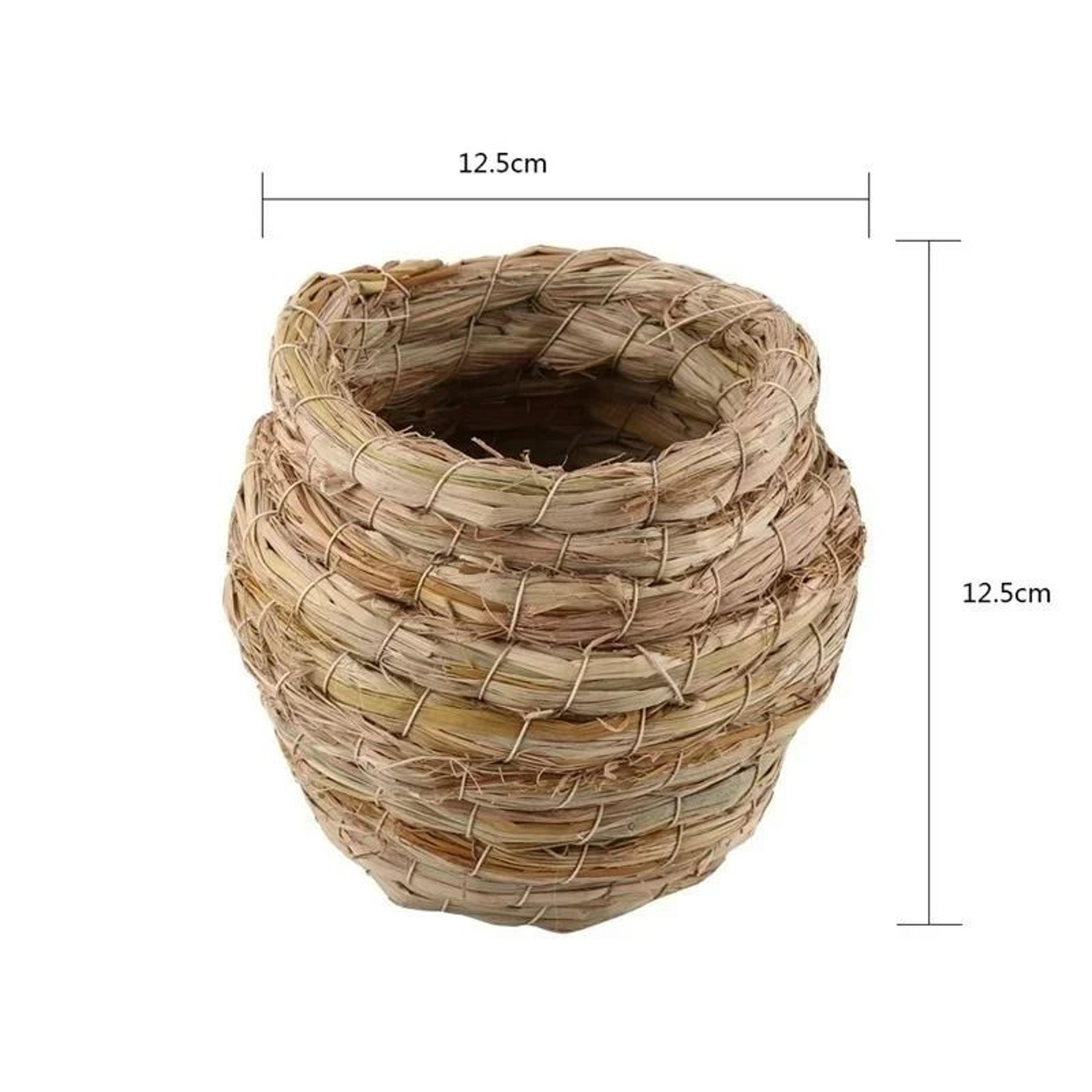 handwoven straw bird house hanging garden nest shelter for small birds
