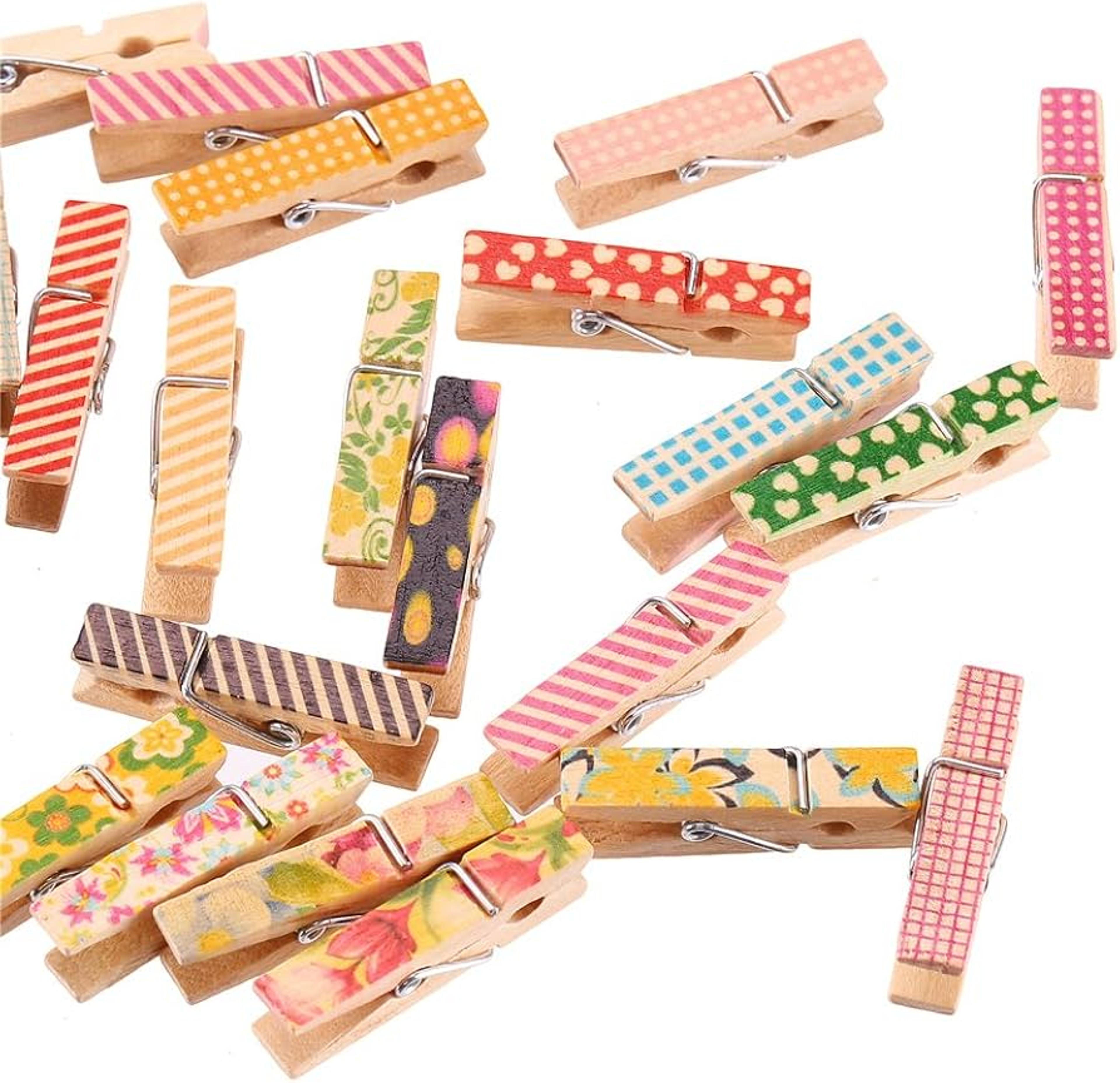 50Piece Natural Wooden Clothespins Mini Photo Clips For Crafts Laundry And Wedding Decor 1