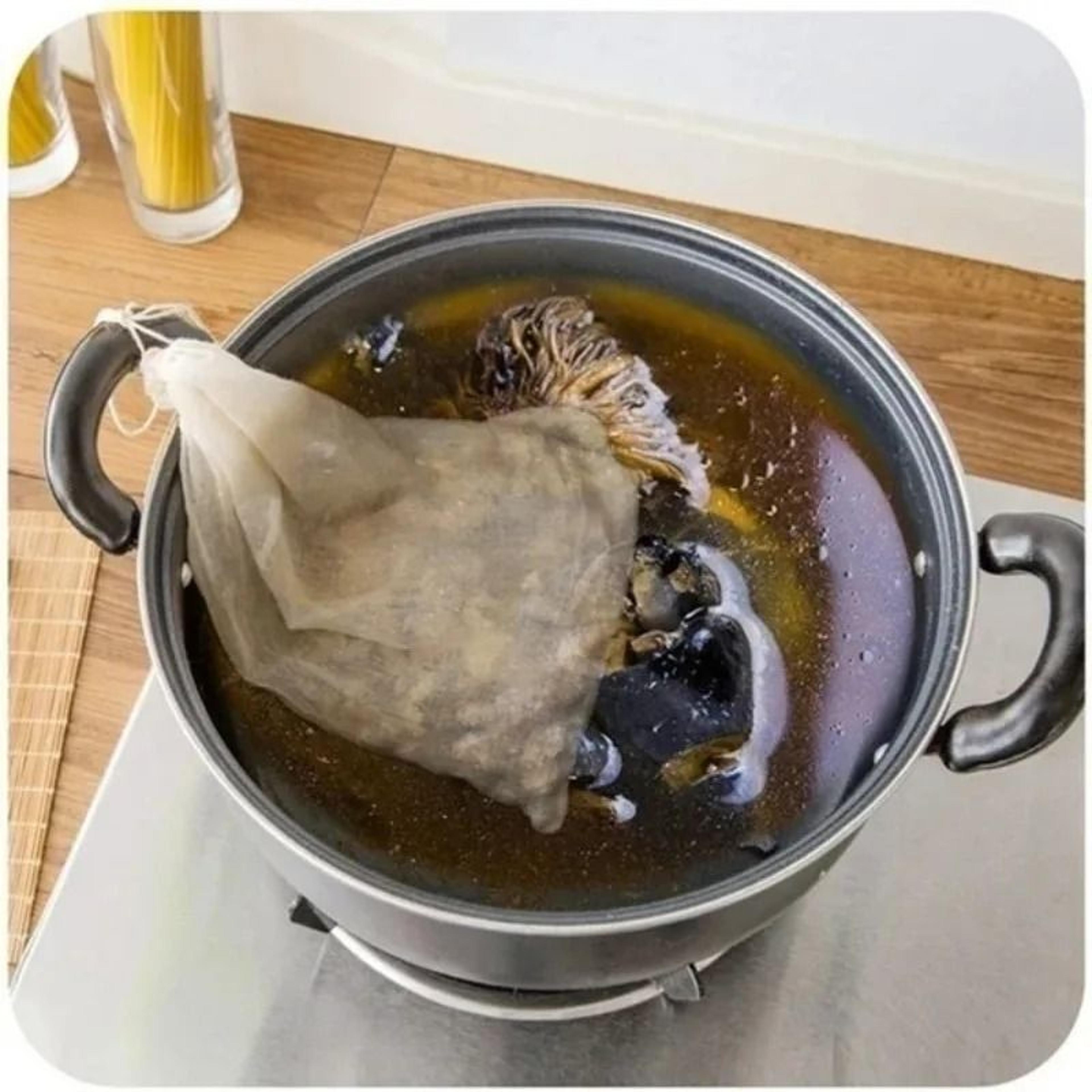 Drawstring Soup Filter Bag Reusable Mesh Strainer For Herbs Spices And Cooking 3