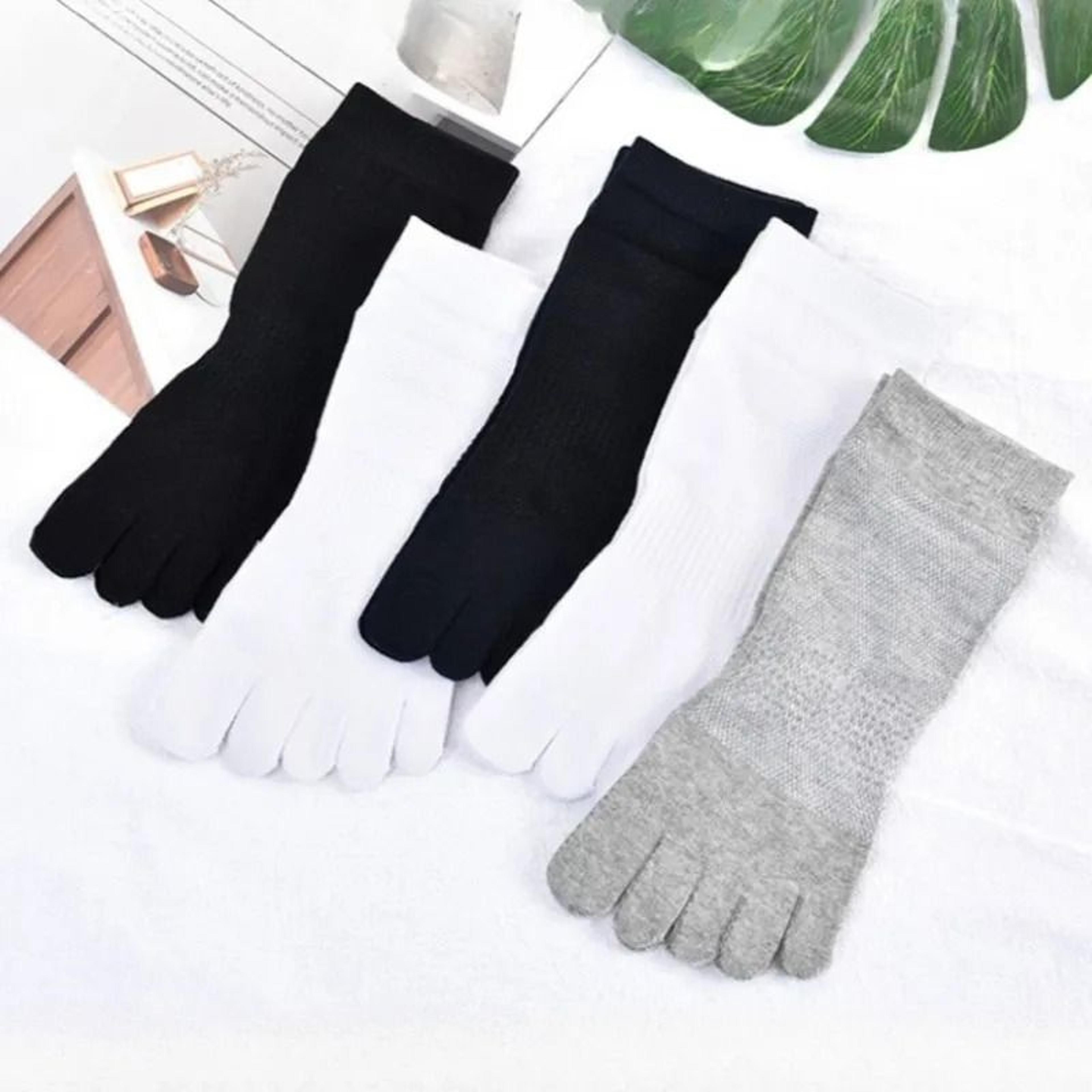 Mens Breathable Five Toe Socks UltraThin Cotton Mesh LowCut Summer Socks 8