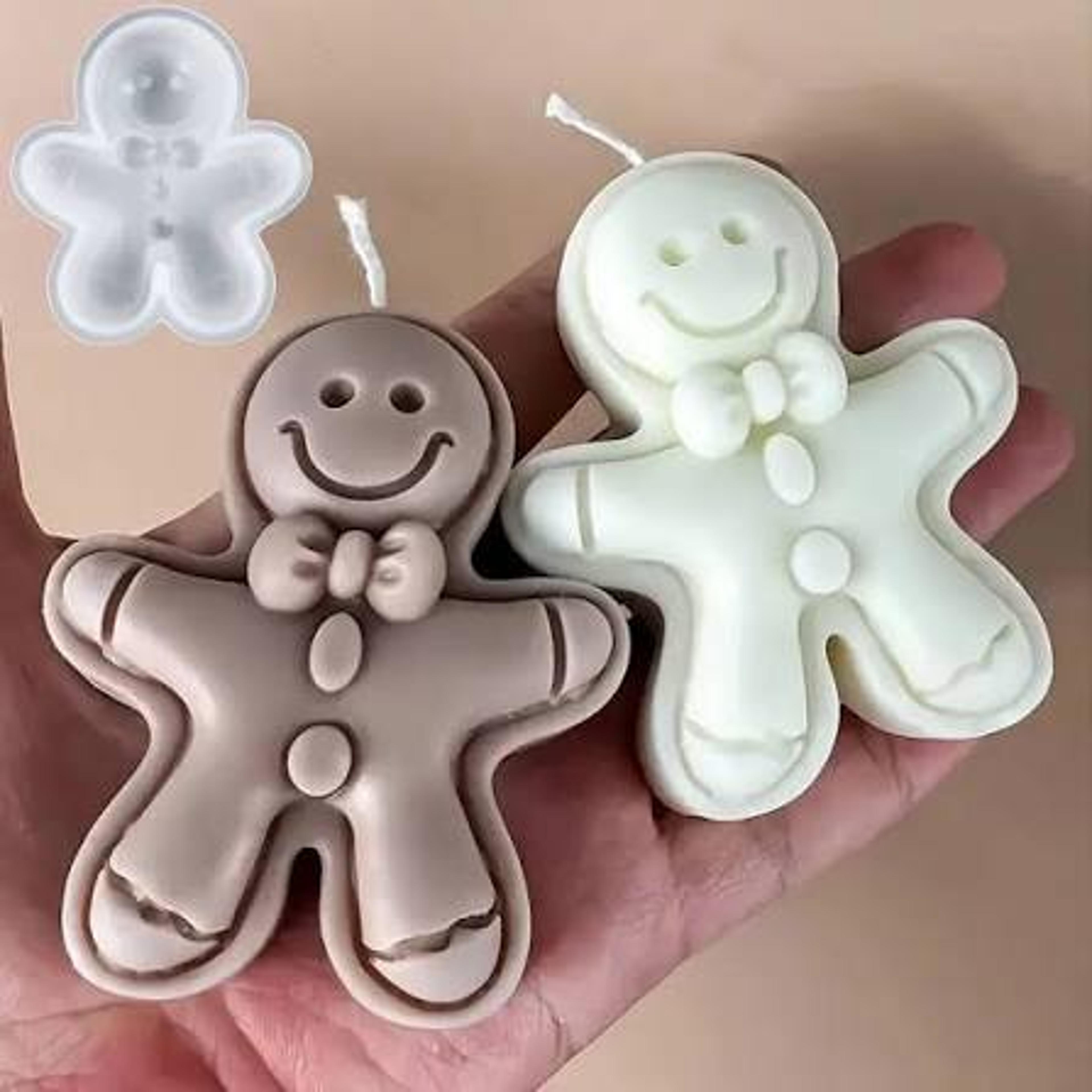 Gingerbread Man Silicone Mold Christmas Candle Soap And Resin Craft Mold 1