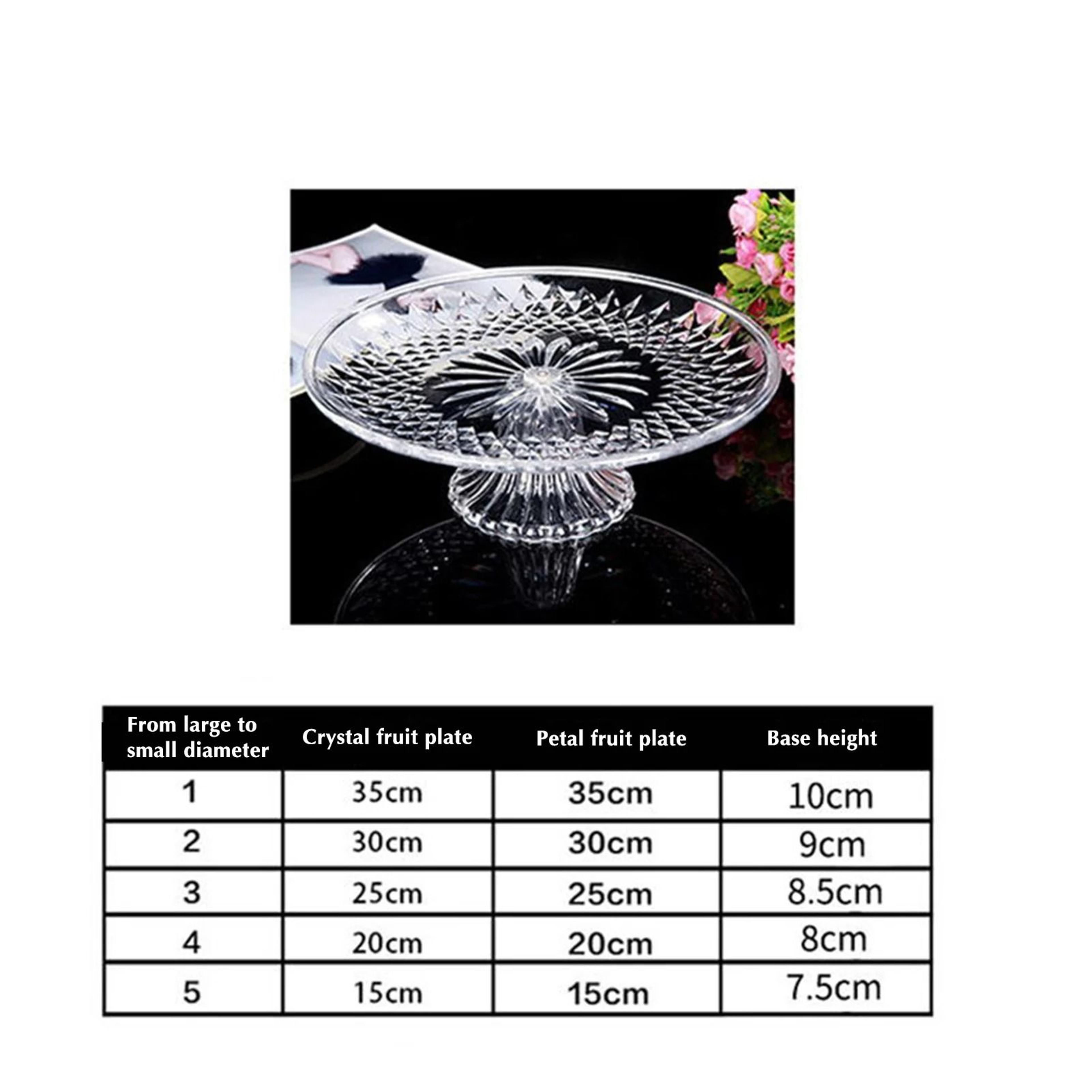 Crystal Clear Acrylic Cake Stand Dessert Serving Tray 4