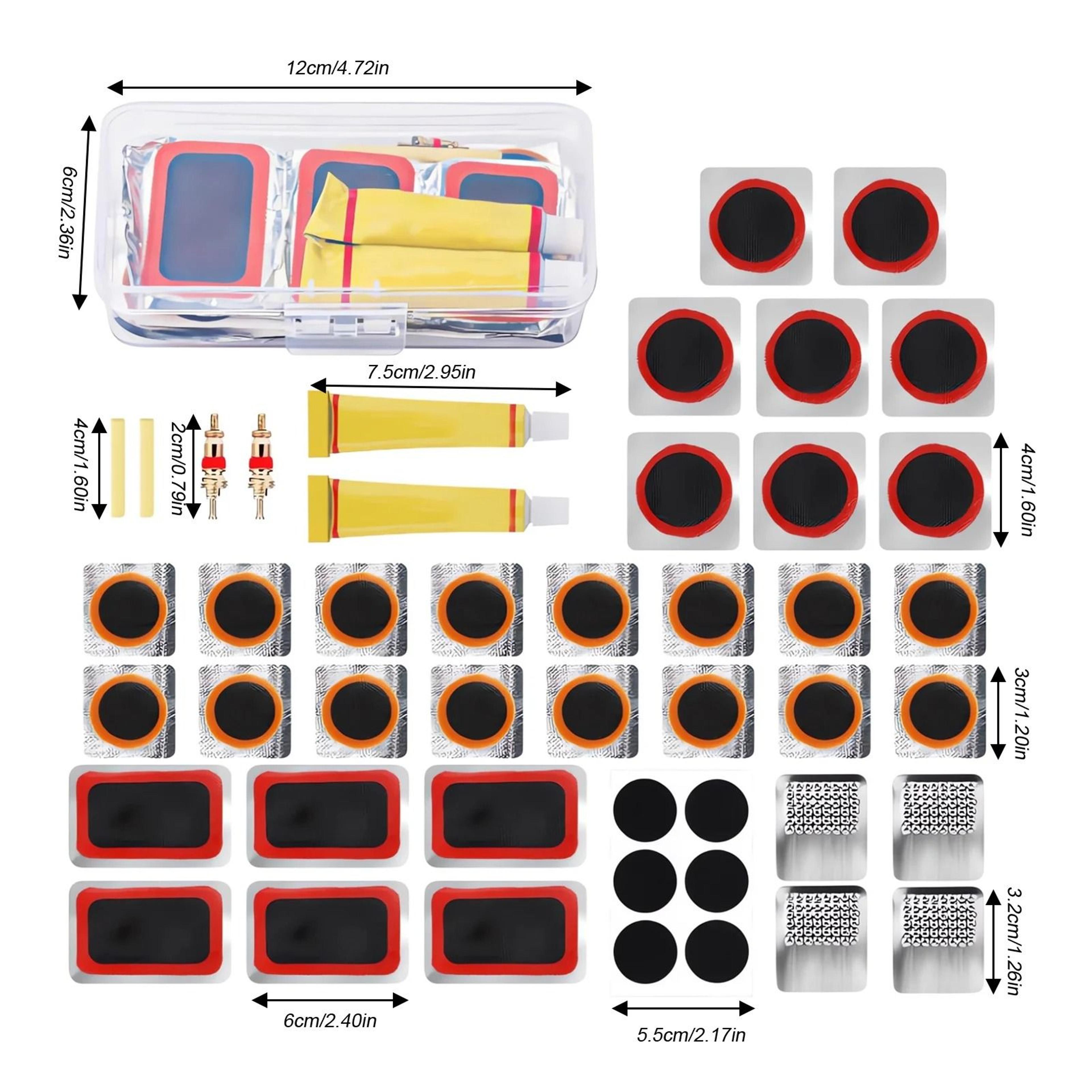 Compact Bicycle Tire Repair Kit Inner Tube Puncture Patch Set 4