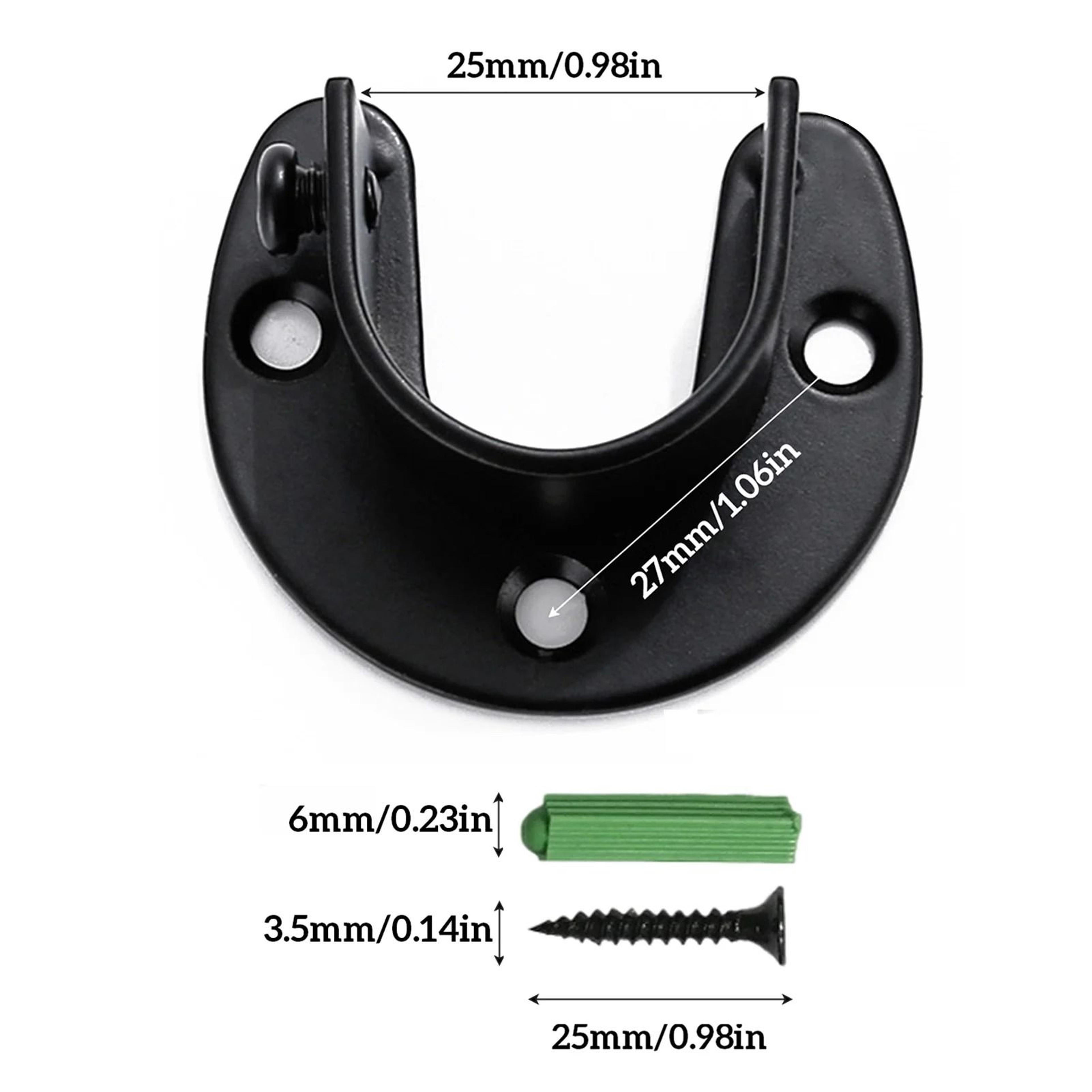 Heavy Duty Closet Rod Bracket End Support With Screws 1