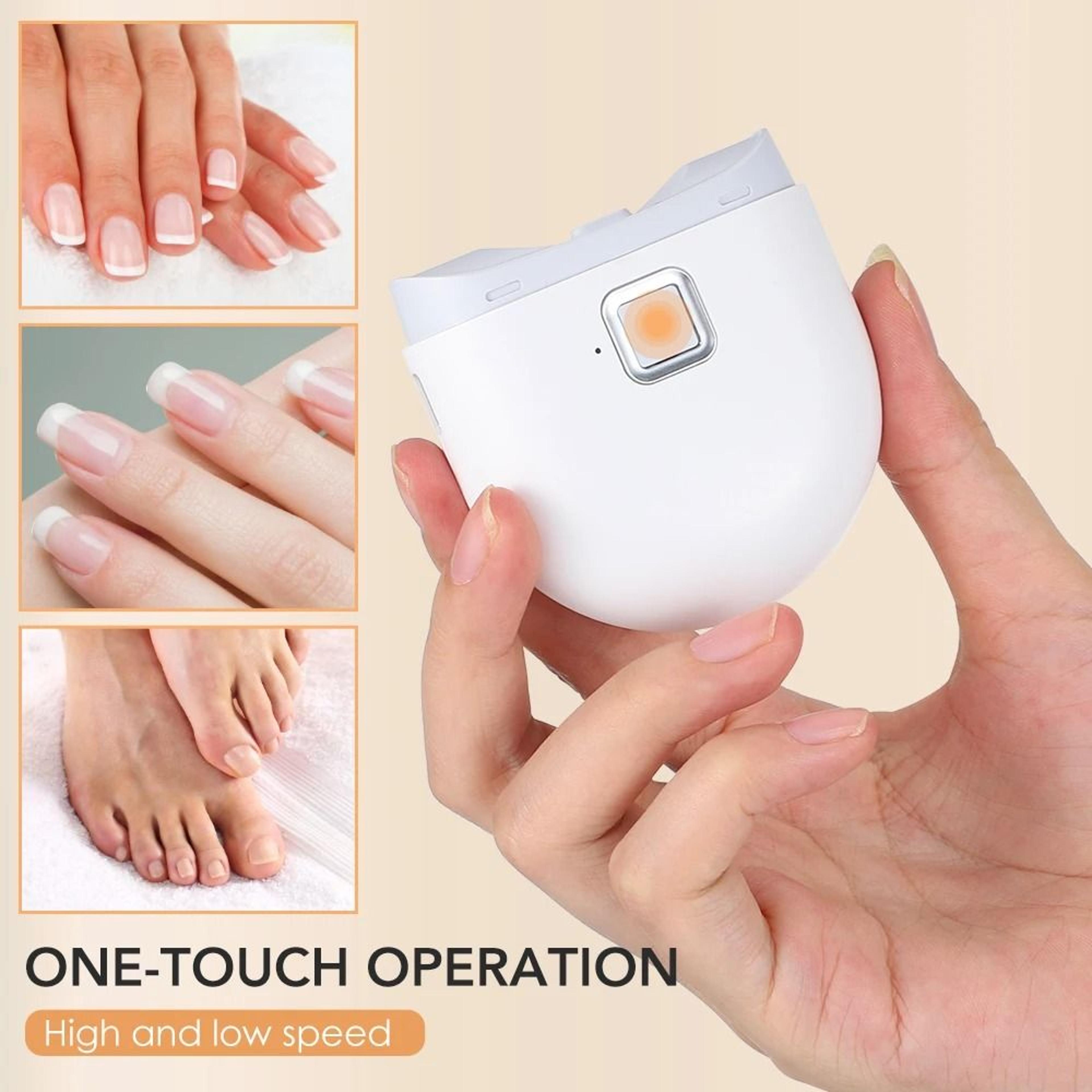 USB Rechargeable Automatic Electric Nail Clipper With LED Light 3