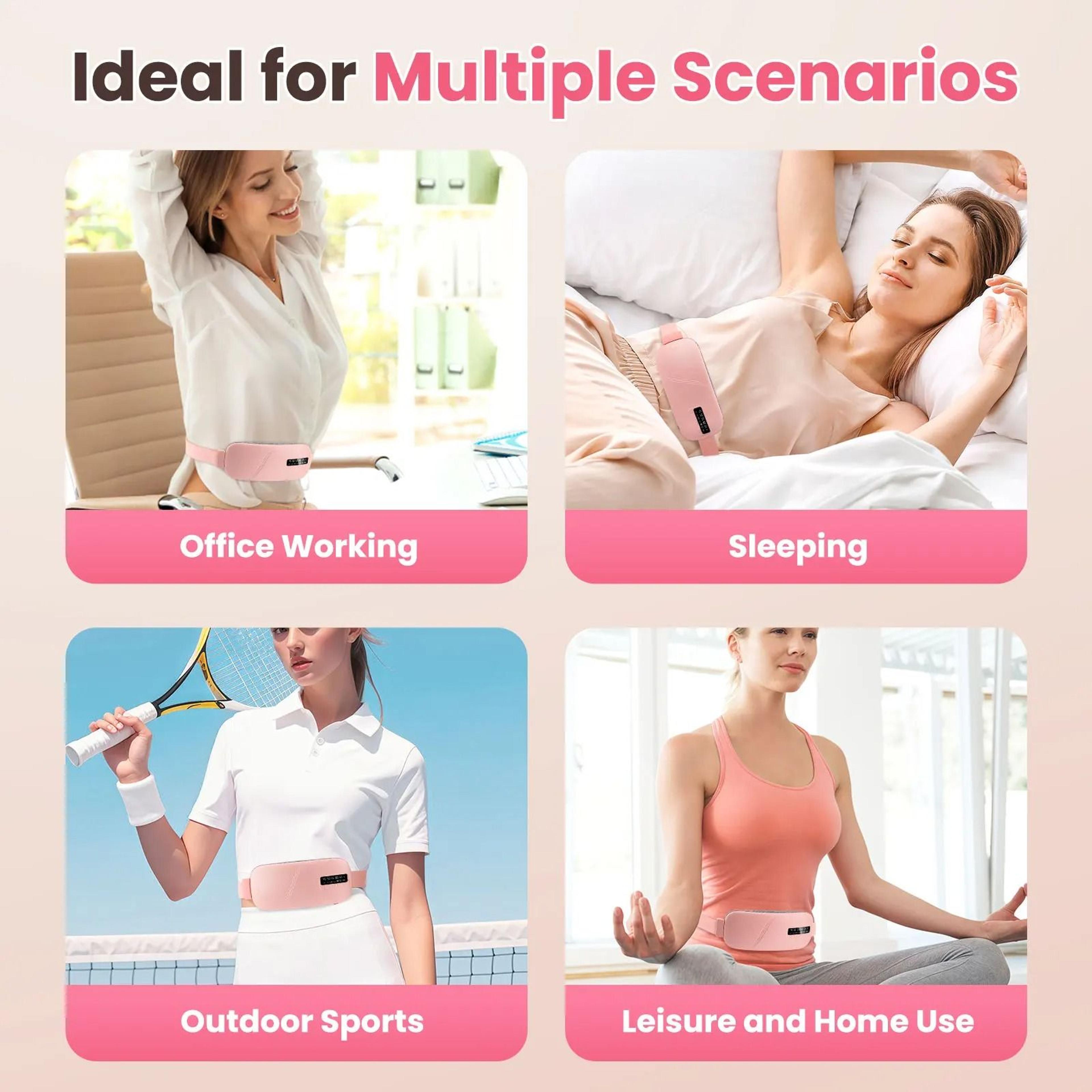 Portable Period Heating Pad With Vibration Massage Belt 2