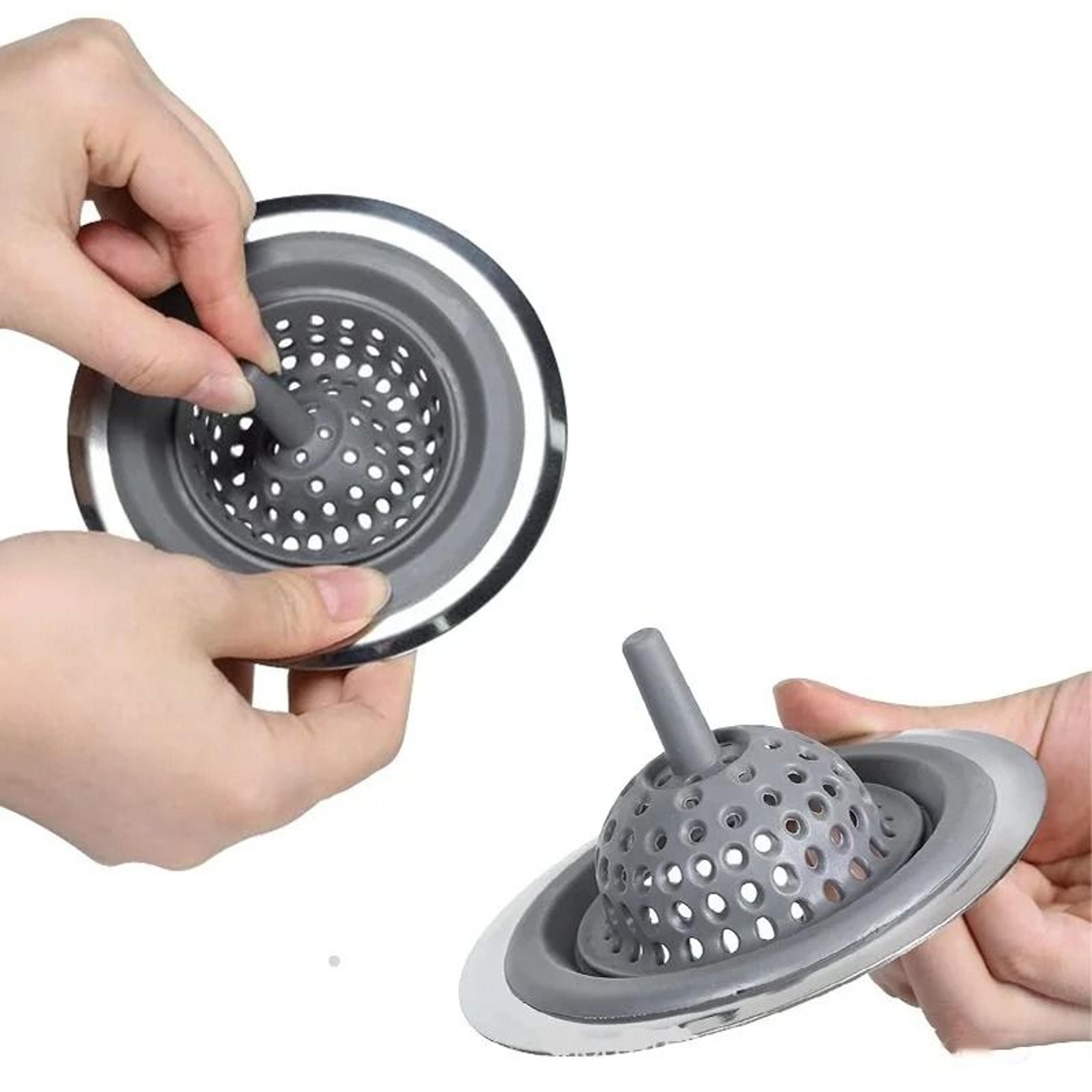 Silicone Sink Strainer Stopper And Hair Catcher 4