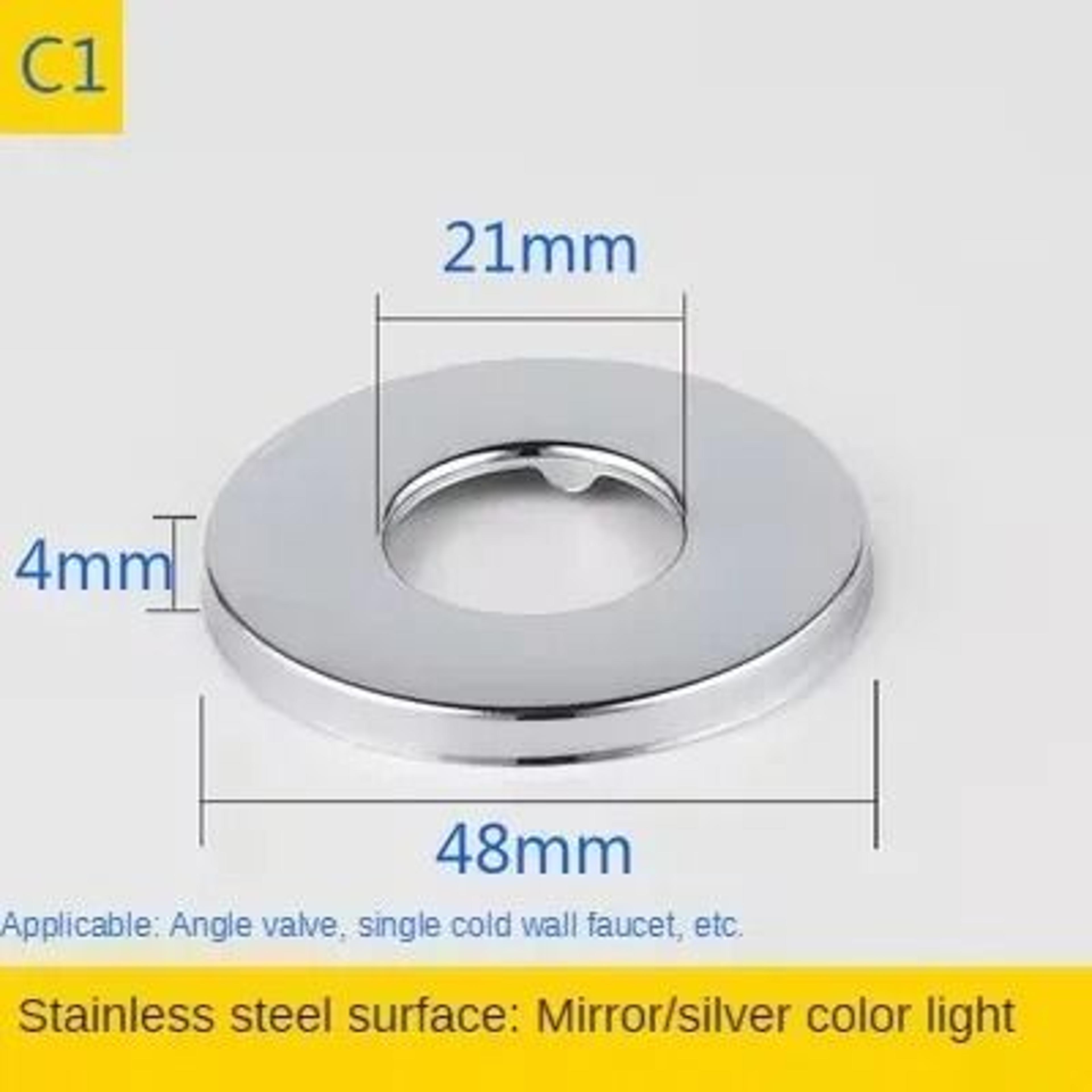 2PCS Stainless Steel Faucet Escutcheon Cover 12 And 34 Inch 1