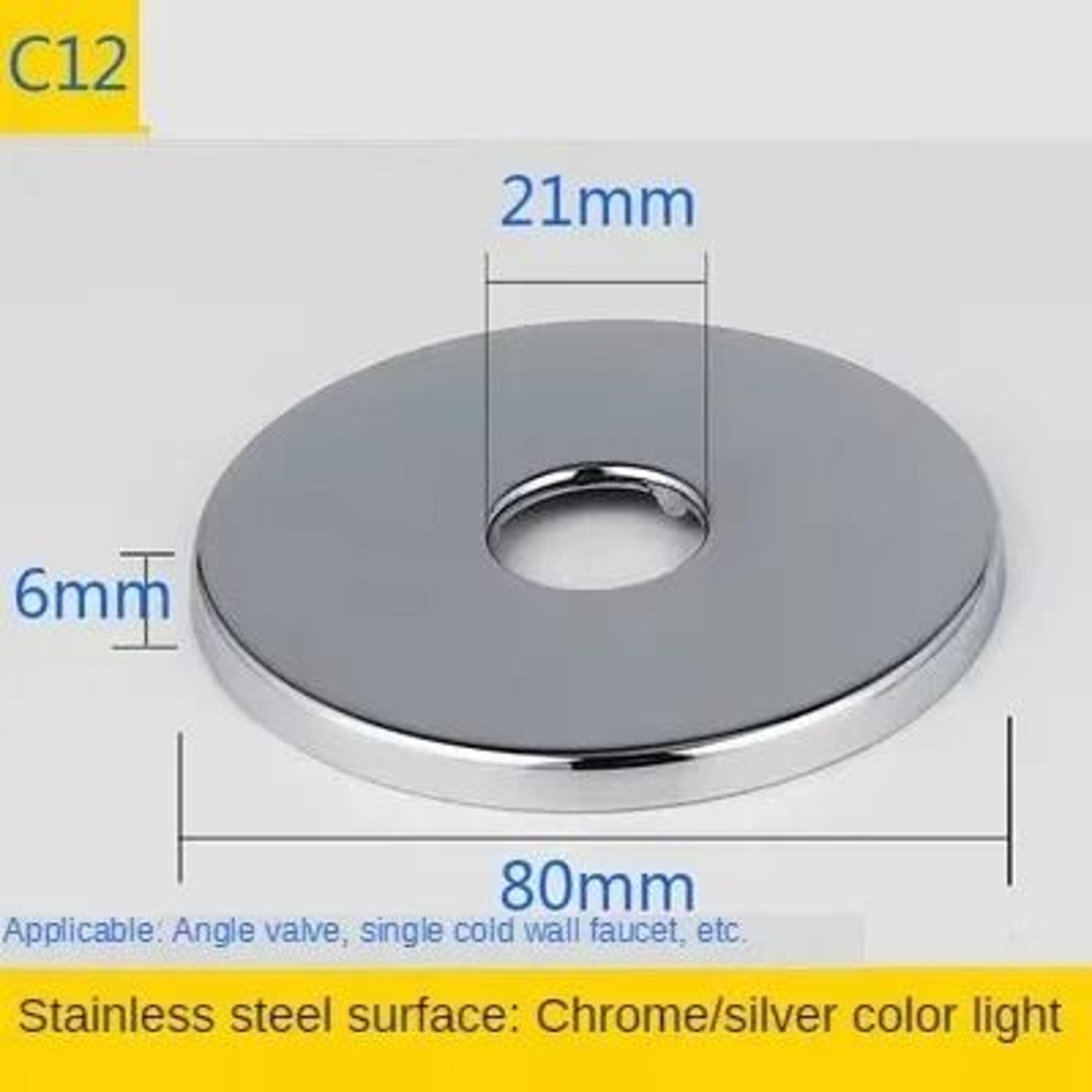 2PCS Stainless Steel Faucet Escutcheon Cover 12 And 34 Inch 8