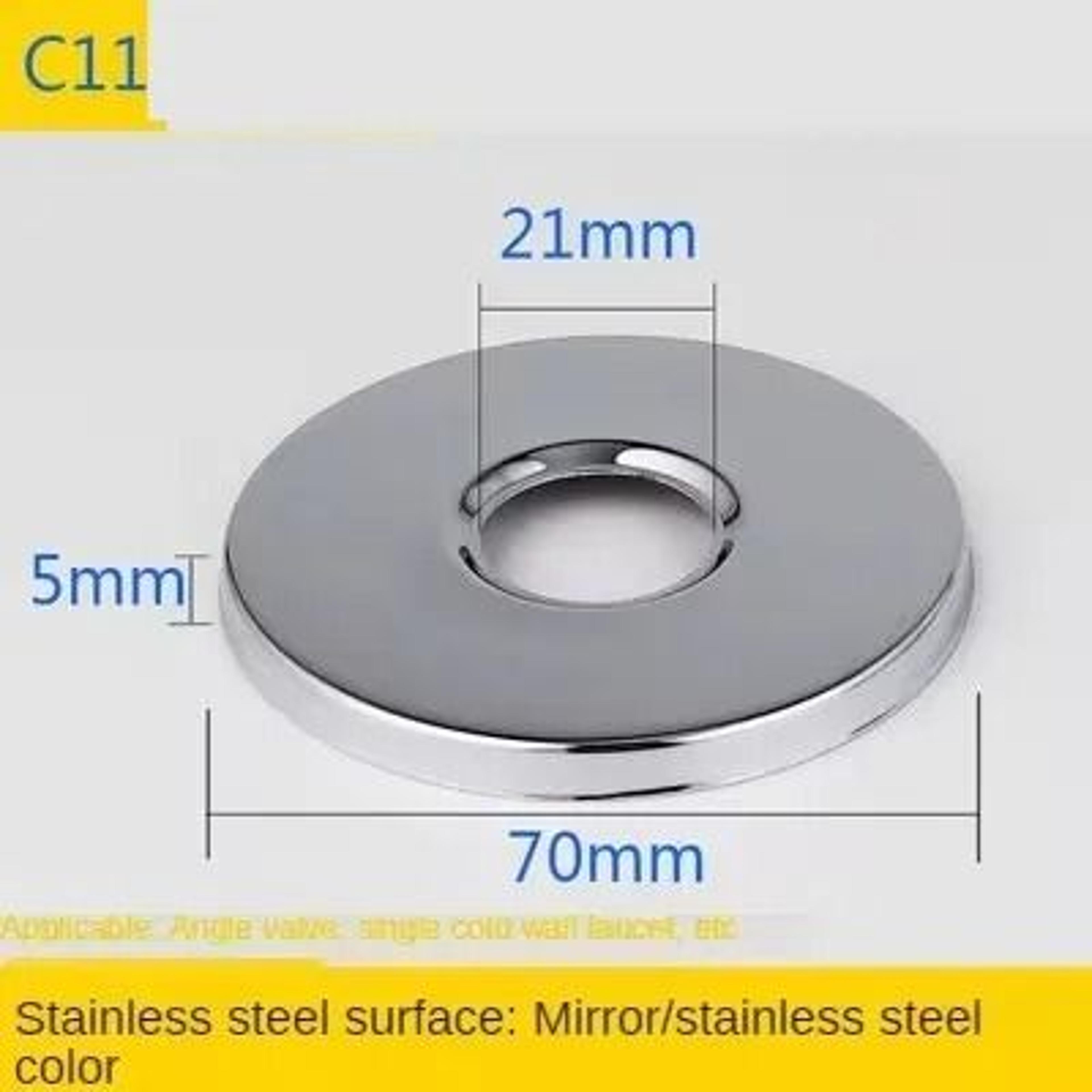 2PCS Stainless Steel Faucet Escutcheon Cover 12 And 34 Inch 7
