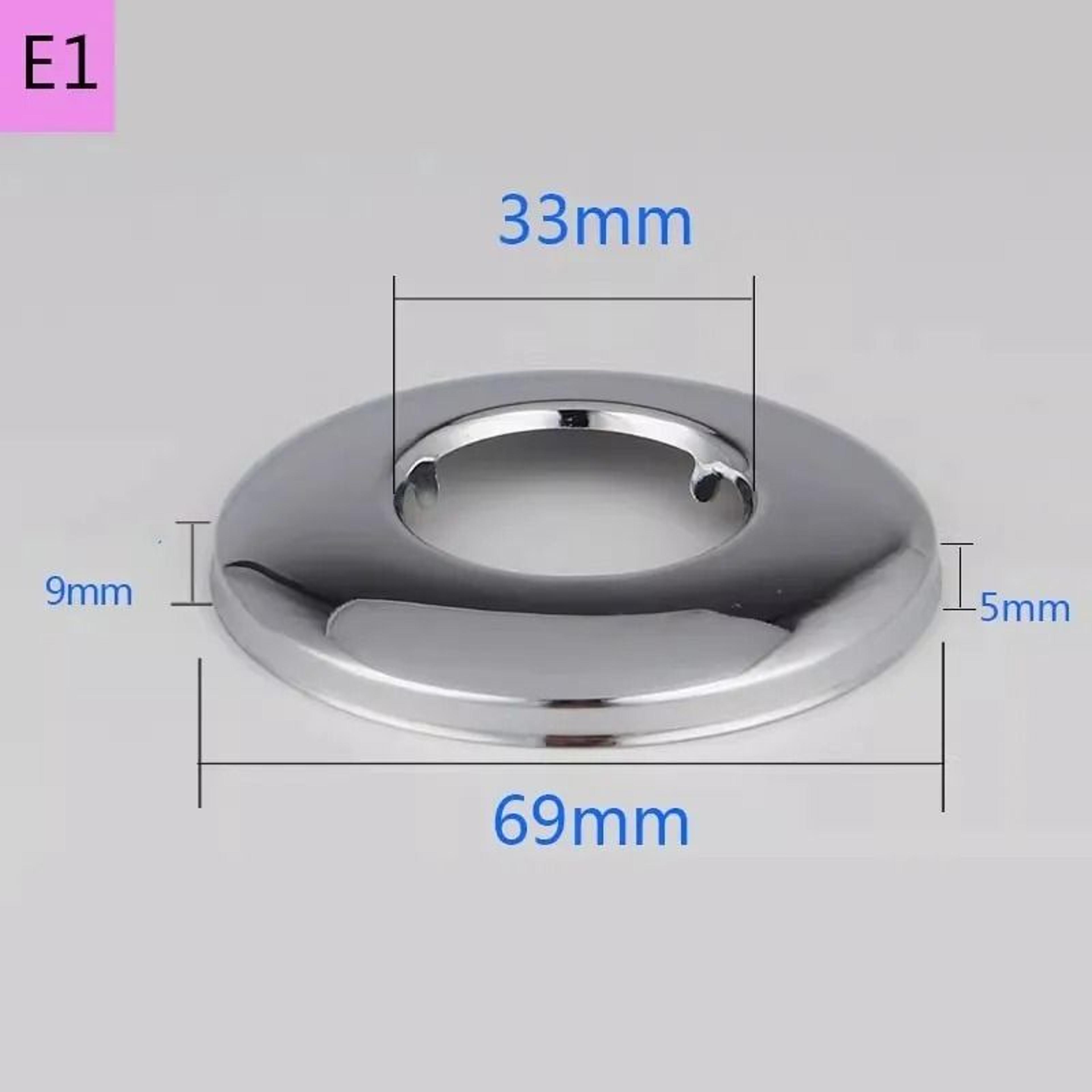 2PC Stainless Steel Faucet Decorative Cover Water Pipe Wall Cover 1