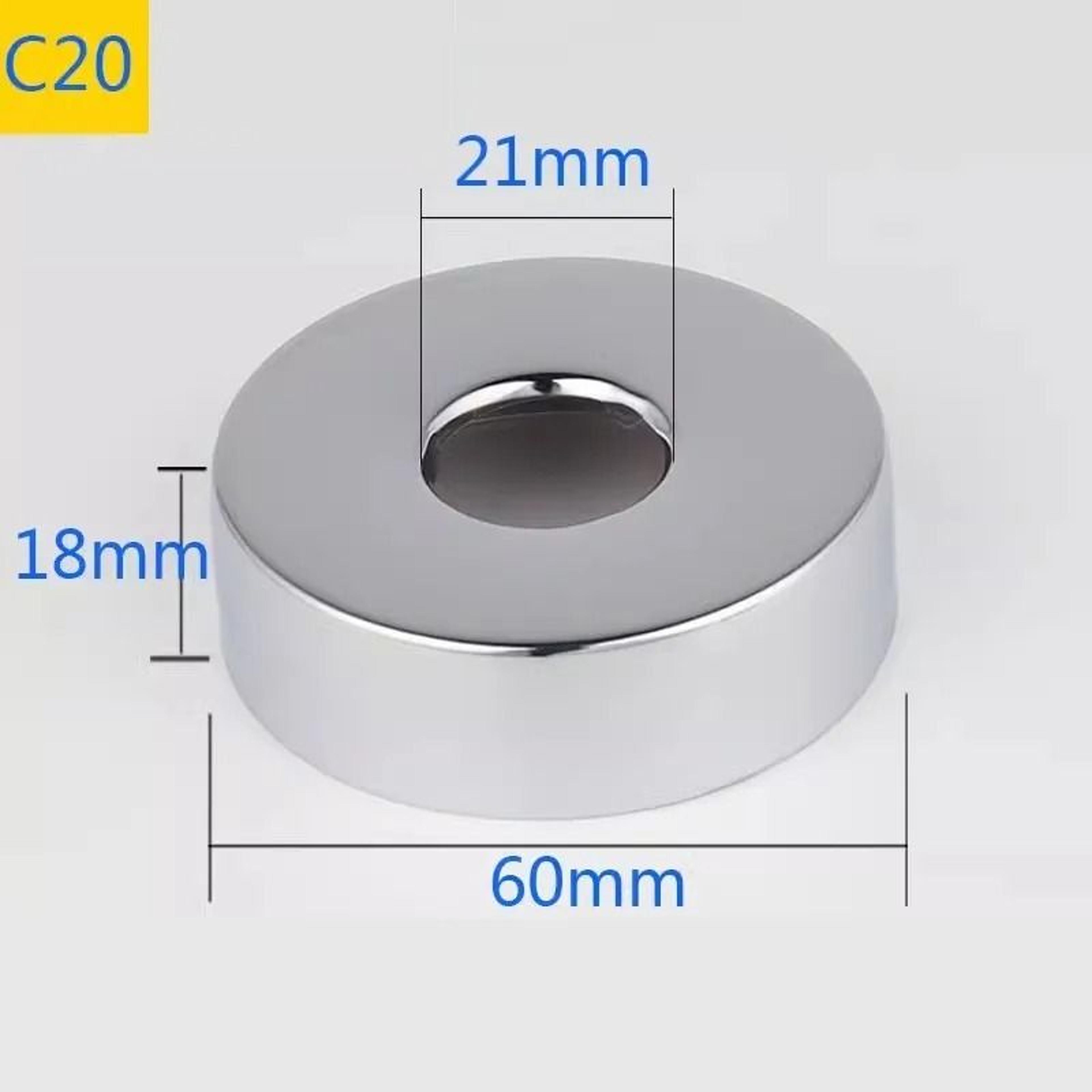 2PC Stainless Steel Faucet Decorative Cover Water Pipe Wall Cover 16