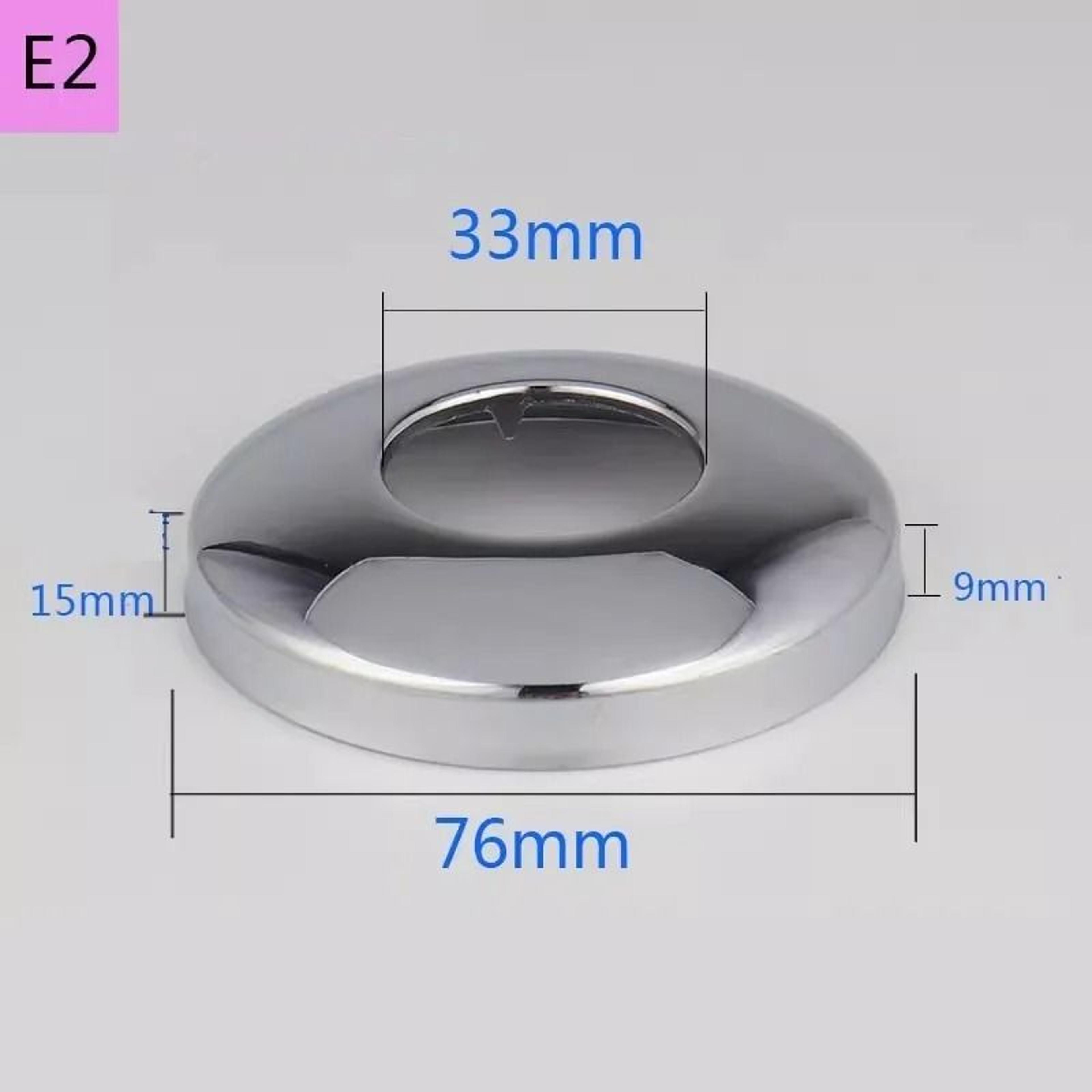 2PC Stainless Steel Faucet Decorative Cover Water Pipe Wall Cover 2