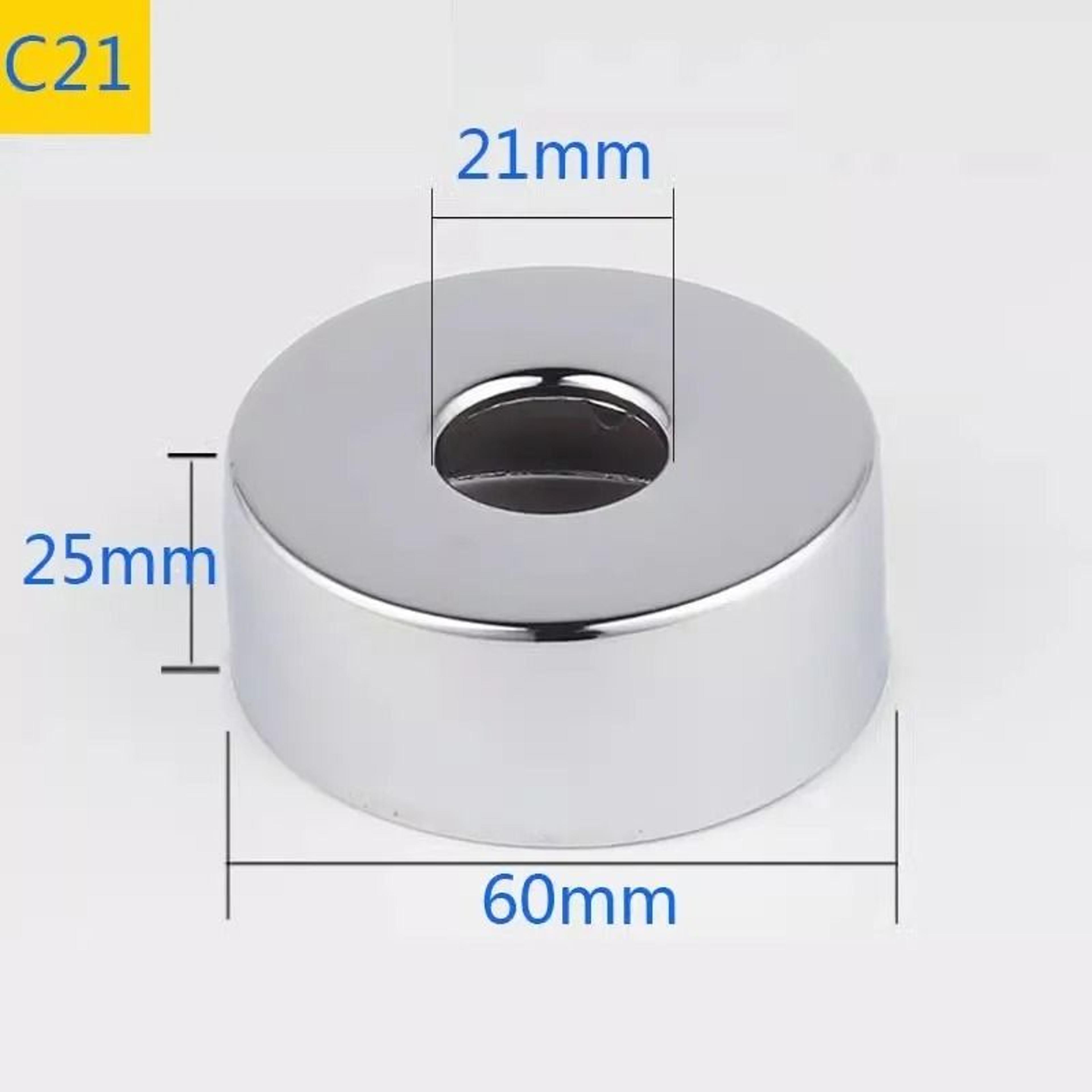 2PC Stainless Steel Faucet Decorative Cover Water Pipe Wall Cover 17