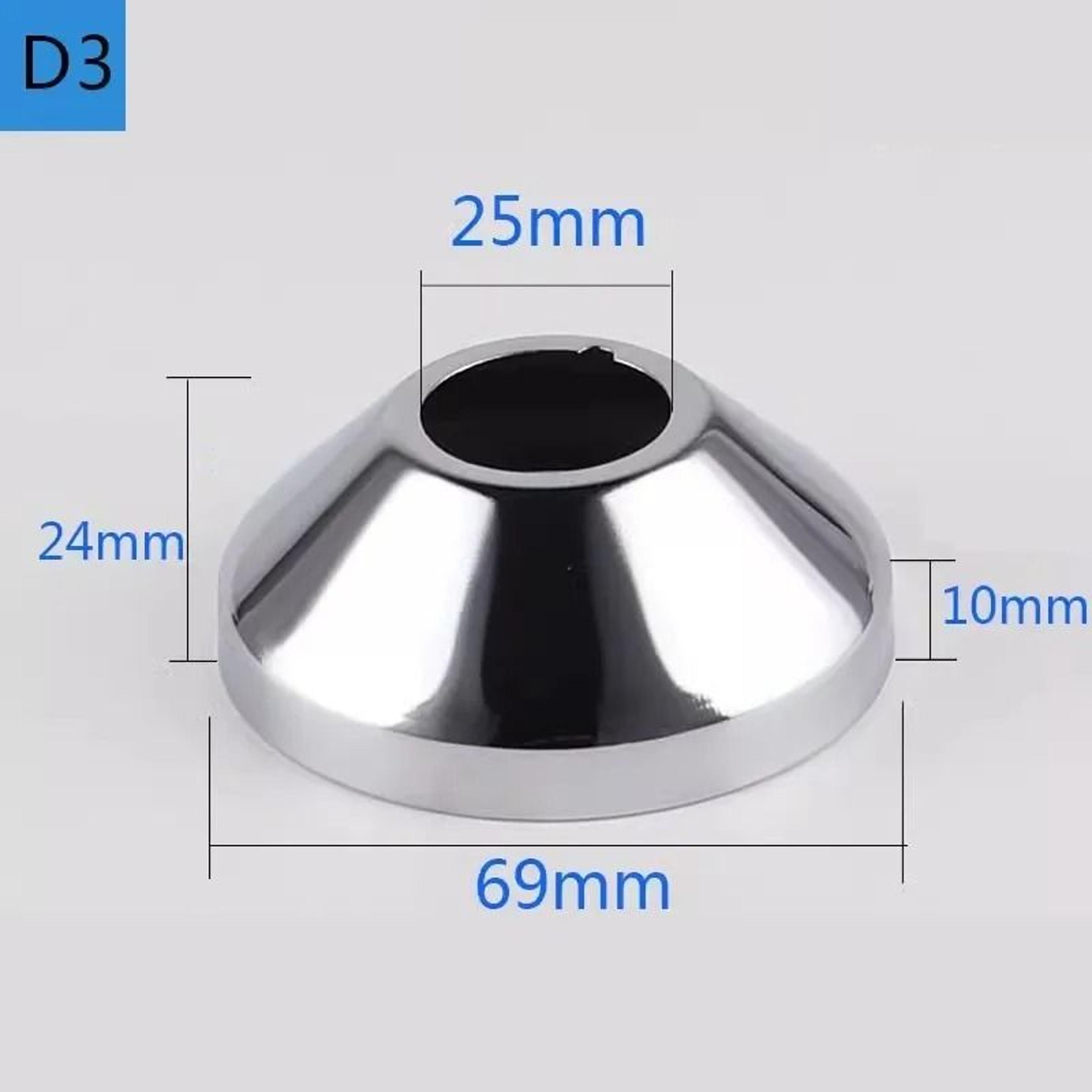 2PC Stainless Steel Faucet Decorative Cover Water Pipe Wall Cover 21
