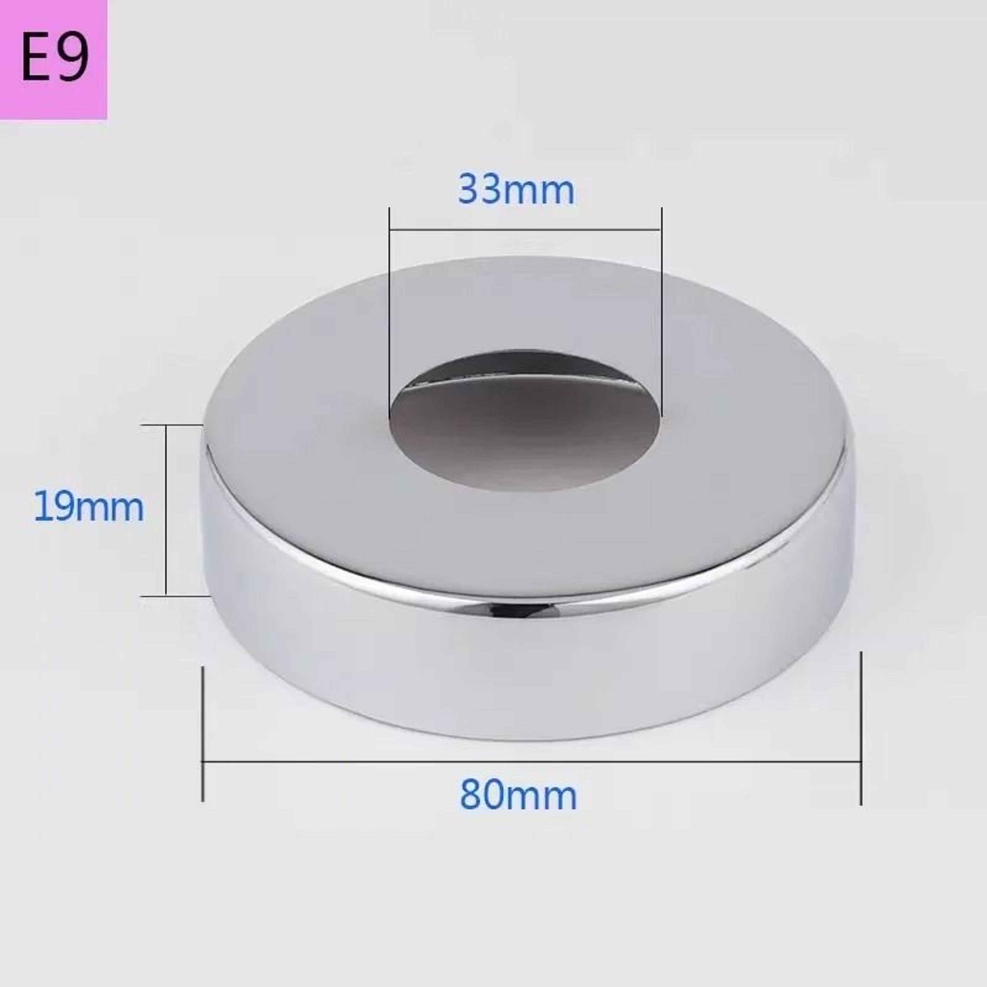 2PC Stainless Steel Faucet Decorative Cover Water Pipe Wall Cover 8