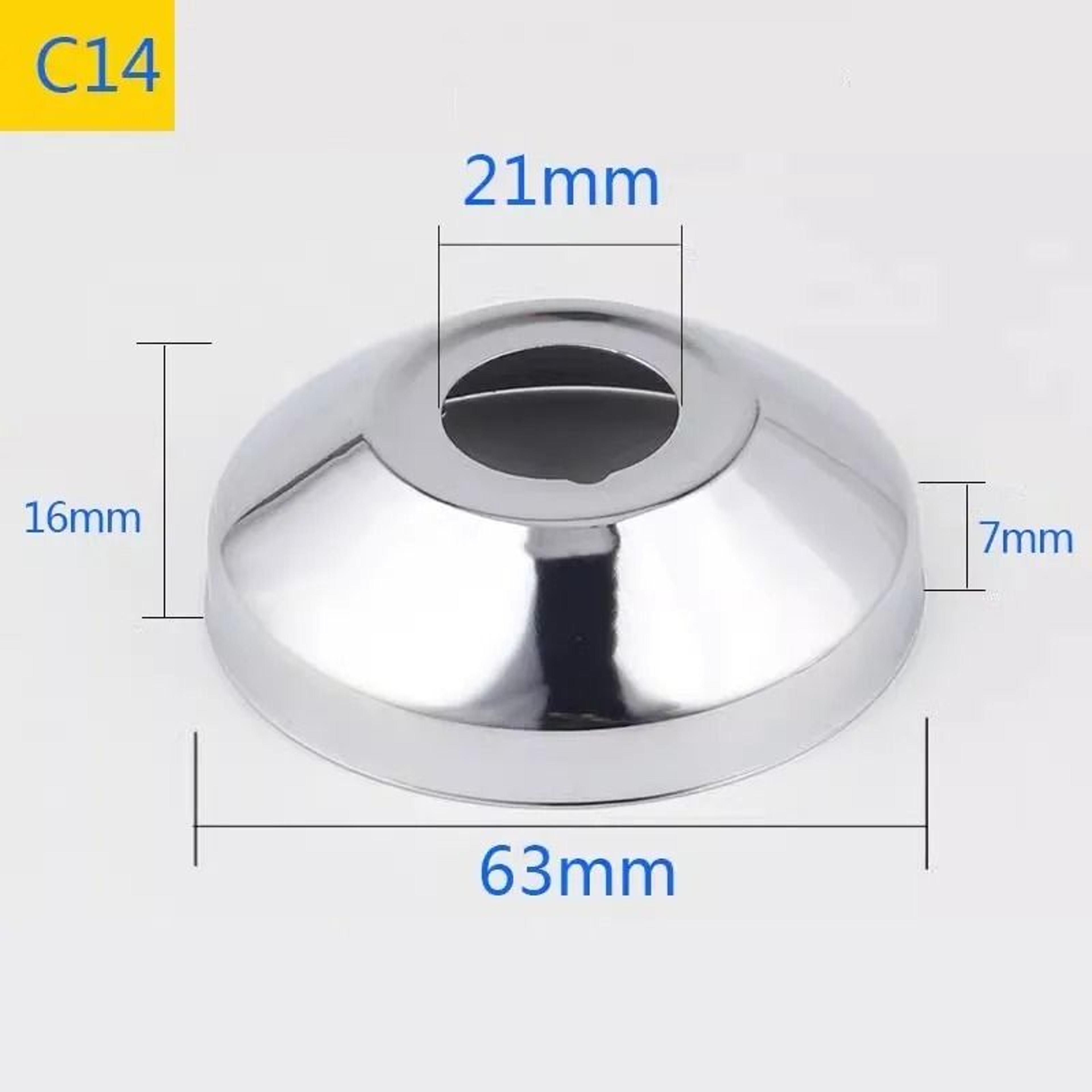 2PC Stainless Steel Faucet Decorative Cover Water Pipe Wall Cover 11